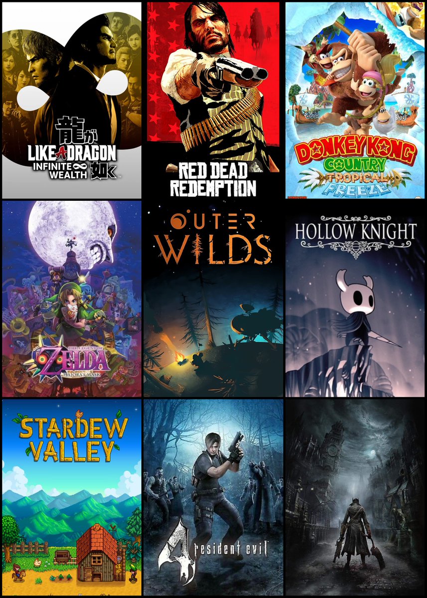 k0nchu2's tweet photo. Pinned tweet with my favorite anime/manga, videogames, movies and albums as of february 2nd 2025
(also media thread) 
((also middle = top 1 but every other spot is purely for cosmetic purposes))

I had to sacrifice a lot of good things for this 3x3... https://t.co/ZnF83Q0KwW