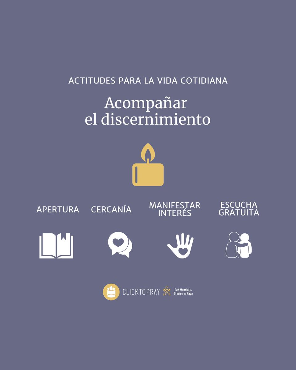 clicktopray_es's tweet image. ➡️Para orar con el Papa la intención de oración del mes, te proponemos vivir algunas actitudes que ayuden a profundizar tu oración. 

👇Estas #actitudes son un camino para integrar la intención de oración a tu vida diaria.