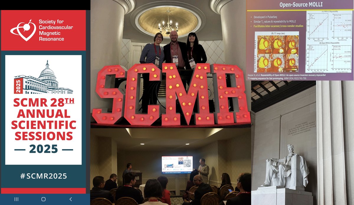 Rita Nunes (@ritagnunes) on Twitter photo I was very happy to present our OpenMOLLI T1 mapping open-source tool at the #SCMR2025 ♥️🧲conference representing the <a href="/laseeb_isr/">LaSEEB</a> <a href="/ISR_Lisboa/">Institute for Systems and Robotics</a> <a href="/istecnico/">Instituto Superior Técnico</a> team and to meet fellow Mollicators <a href="/TeresaM2Correia/">Teresa Correia</a> and <a href="/KuestnerThomas/">Thomas Kuestner</a> in Washington! I was very happy to present our OpenMOLLI T1 mapping open-source tool at the #SCMR2025 ♥️🧲conference representing the <a href="/laseeb_isr/">LaSEEB</a> <a href="/ISR_Lisboa/">Institute for Systems and Robotics</a> <a href="/istecnico/">Instituto Superior Técnico</a> team and to meet fellow Mollicators <a href="/TeresaM2Correia/">Teresa Correia</a> and <a href="/KuestnerThomas/">Thomas Kuestner</a> in Washington!