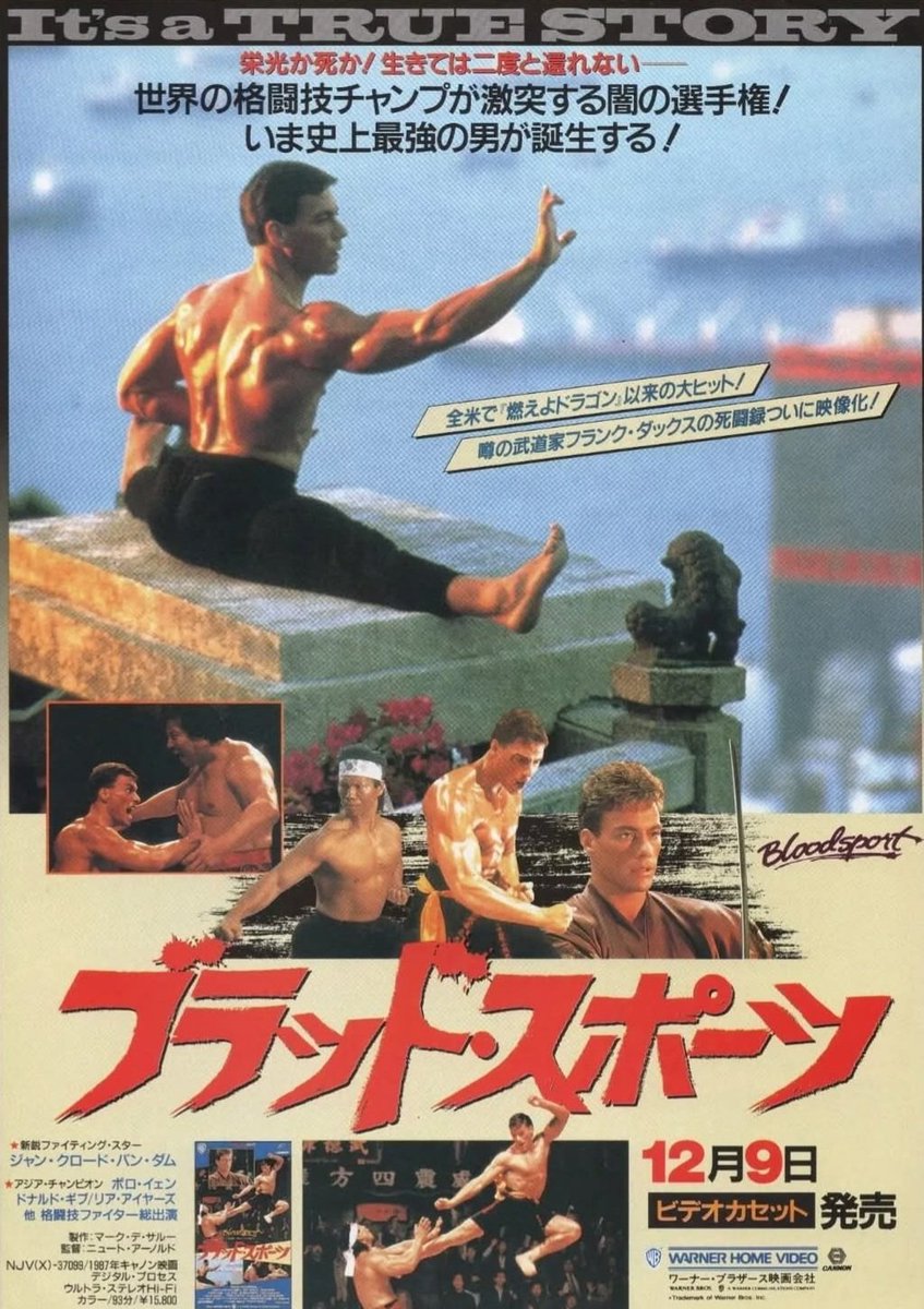 Bloodsport (1988) Japanese Poster 🇯🇵, image size:847x1200