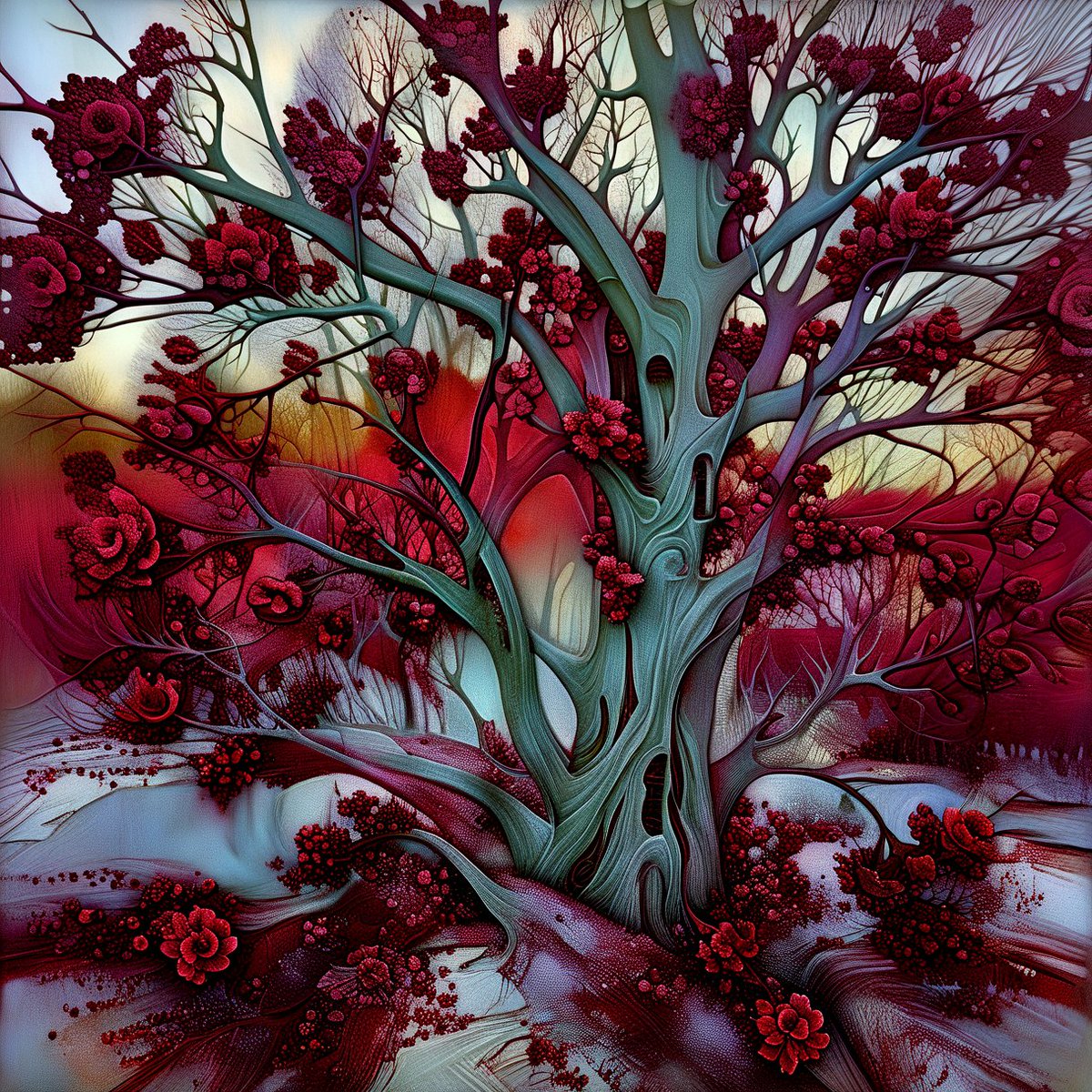 andy_corah's tweet image. #Goodmorning ☕️my dear friends, have a great day 🌞The Orchard Where Time Forgot to Grow: 🍎 #Art #Orchard #AIArt