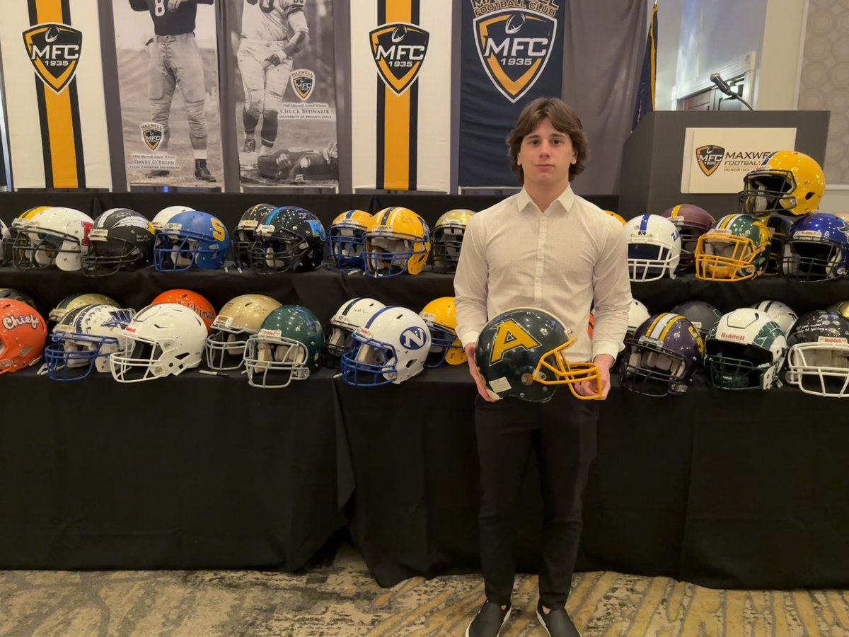 Congrats to Tommy Quinn for being recognized by the Maxwell Football Club!