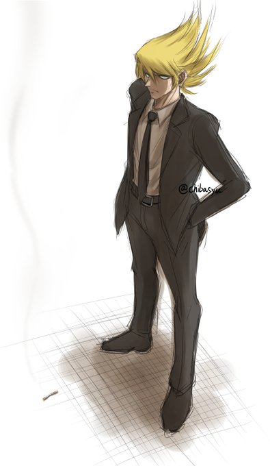 #ジェット・リンク  目が隠れてるキャラって、カッコいいし描きやすいしで、子供が描くにはちょうど良かった気がします。 次元もそうですね。 