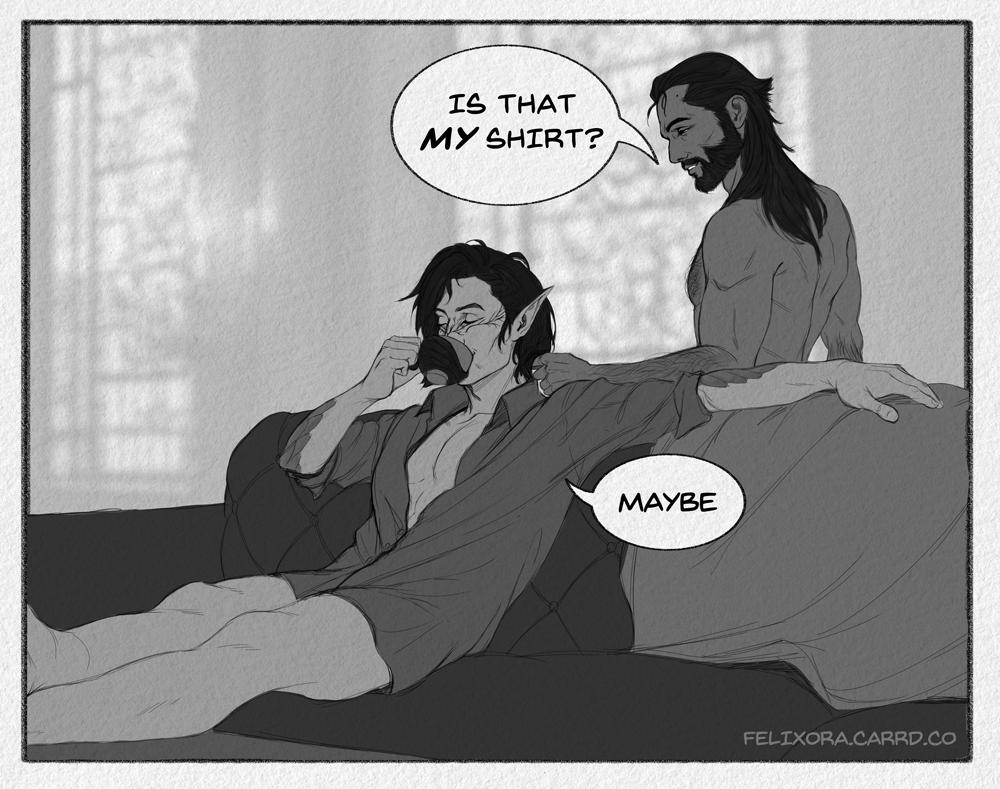 I look at both Lucanis and Callistos and think “man, I wish I was at his place”

lucky bastard (both of them)