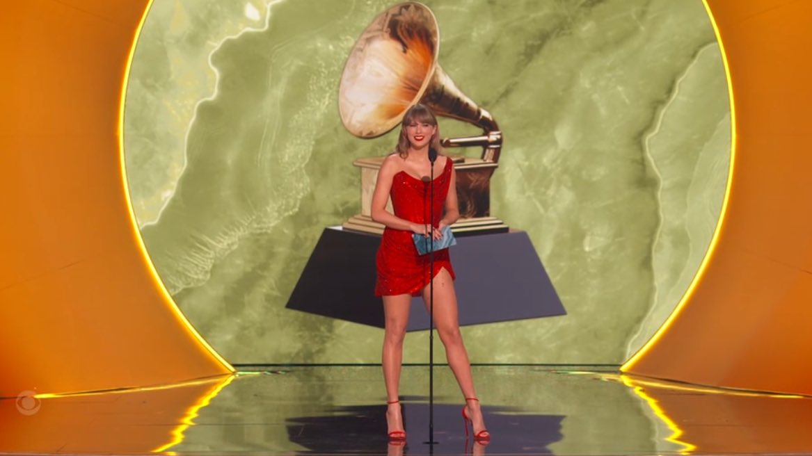 Taylor Swift presenting Best Country Album at the #GRAMMYs.