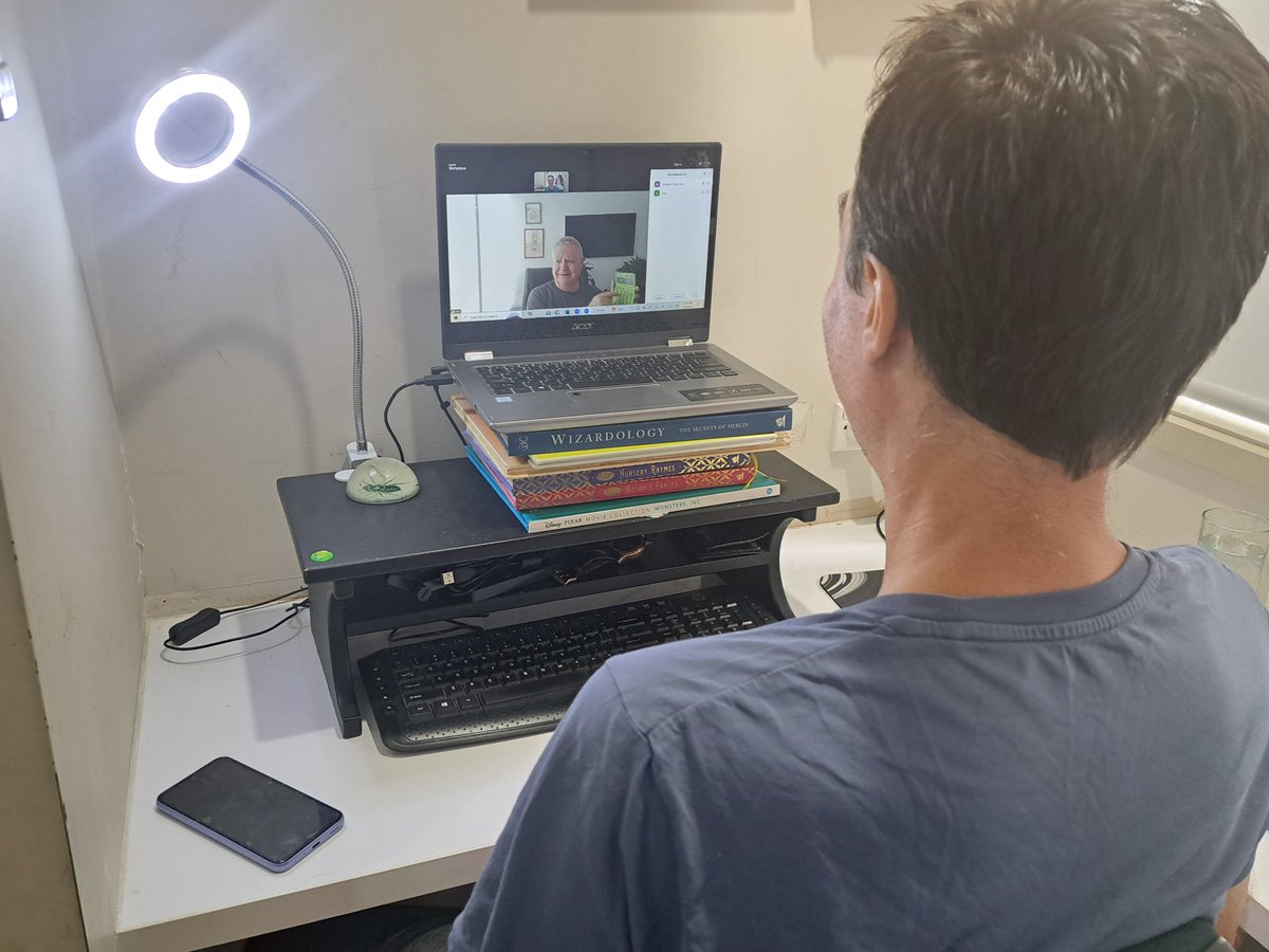 Just finished planning session for our upcoming webinar &amp; I have to say, I'm feeling very excited!  
In case you're wondering, Rob is holding up a calculator as he was worried the picture wouldn't look mathematical enough with just the two of our heads!  
eventbrite.com.au/e/unlocking-th…