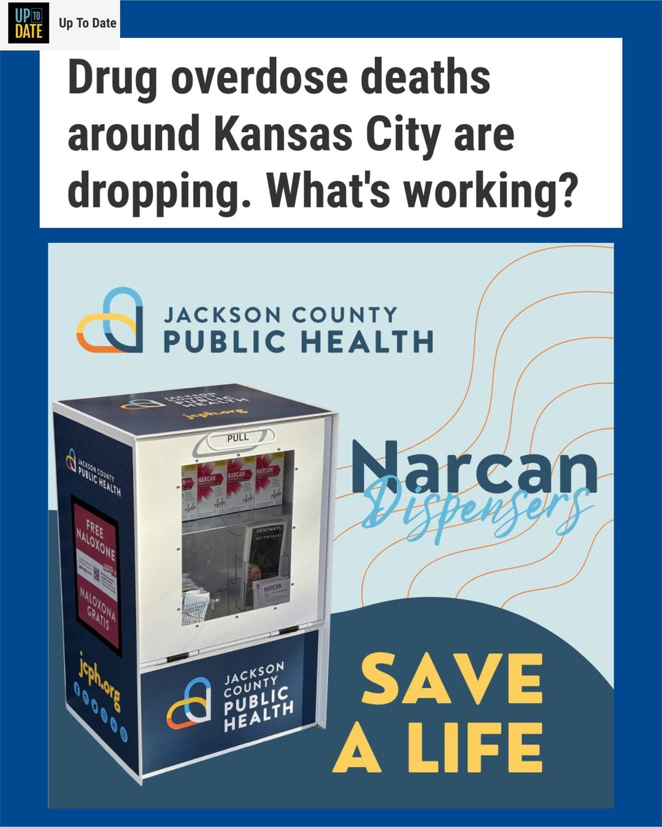 "Drug overdose deaths are dropping around Kansas City. What's working?"

Preliminary 2024 data shows a 34% decrease in overdose deaths in Missouri. Experts point to increased access to naloxone (Narcan) as a key factor. Earlier this month, Jackson County Public Health added free