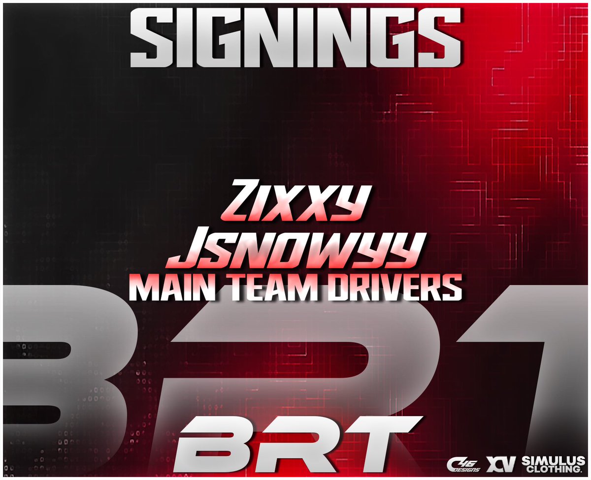 BungaBungaF1's tweet image. ASSIST SIGNINGS | @F1zixxy @BRT_Snowyy 

We are delighted to welcome two very talented drivers to our assist ranks! Zixxy has returned back to line after a stint with his line off, and snowy is a man back on a mission since returning to the game! 

#WeAreBunga❤️