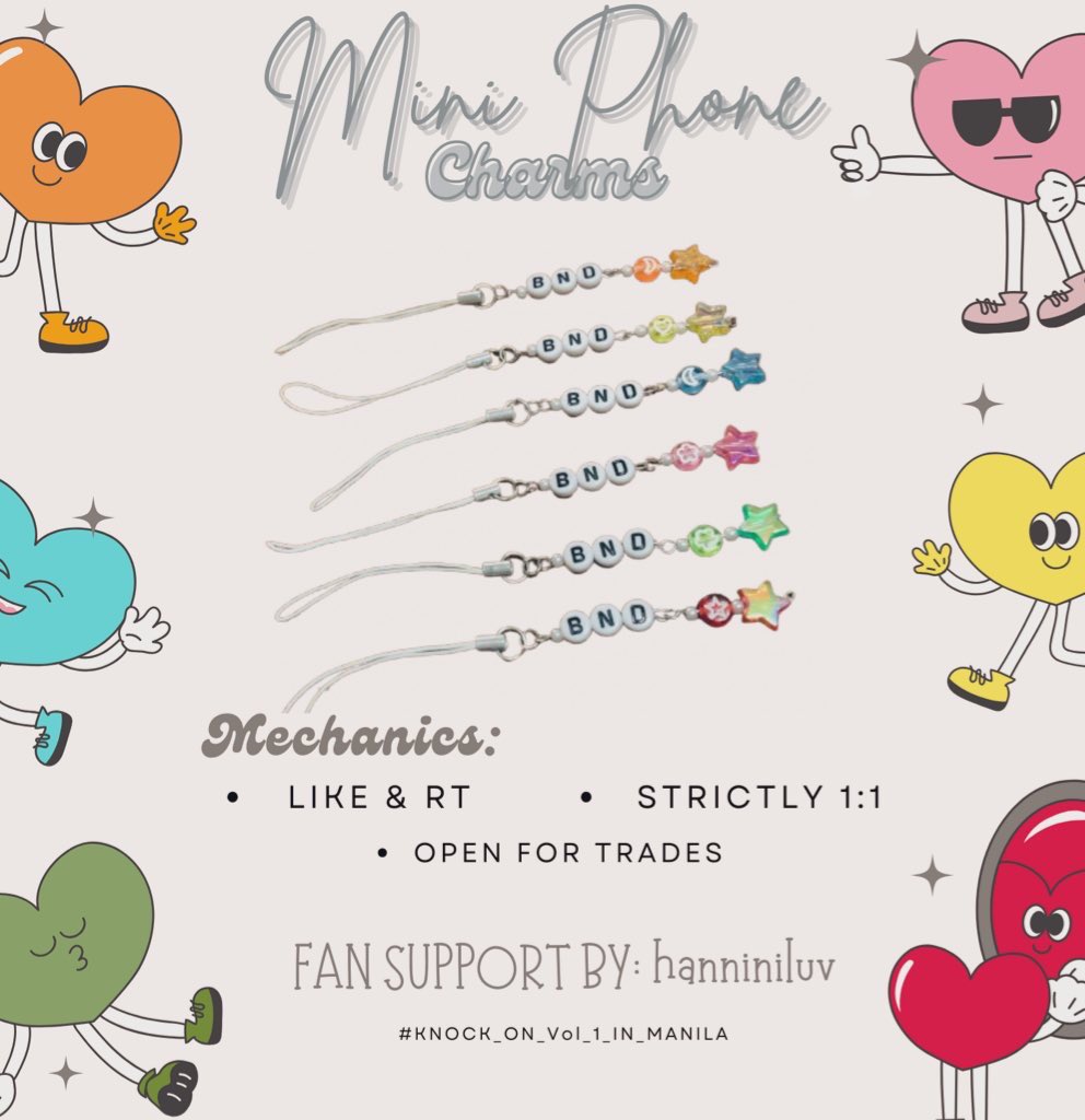 ૮˃̵֊ ˂̵ ა fan support by <a href="/hanniniluv/">sara ☾ | #thankyoujunil</a> 

So let’s go see the stars ⭐️ Mini phone charms

ᘛ like &amp; rt
ᘛ strictly 1:1
ᘛ will hand out randomly 

Kita-kits sa March 22 PH Onedoors !!

 #KNOCK_ON_Vol_1_IN_MANILA
