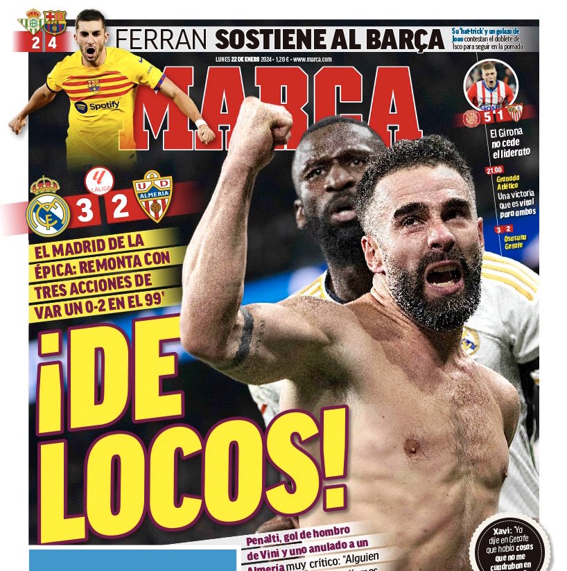 FCB_nenn's tweet photo. Cuando le pegaron el atraco del siglo al Almería lo llamaron “El Madrid de la Épica”

Son la institución más corrupta que ha visto este deporte. https://t.co/d7IbnrTzys