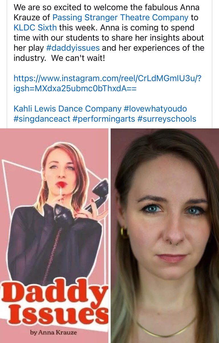 krauze_anna's tweet photo. Very excited to watch the students perform my words ๐ฅฐ #DaddyIssuesPlay #acting #playwriting #actingschool https://t.co/IJYfFIOncb