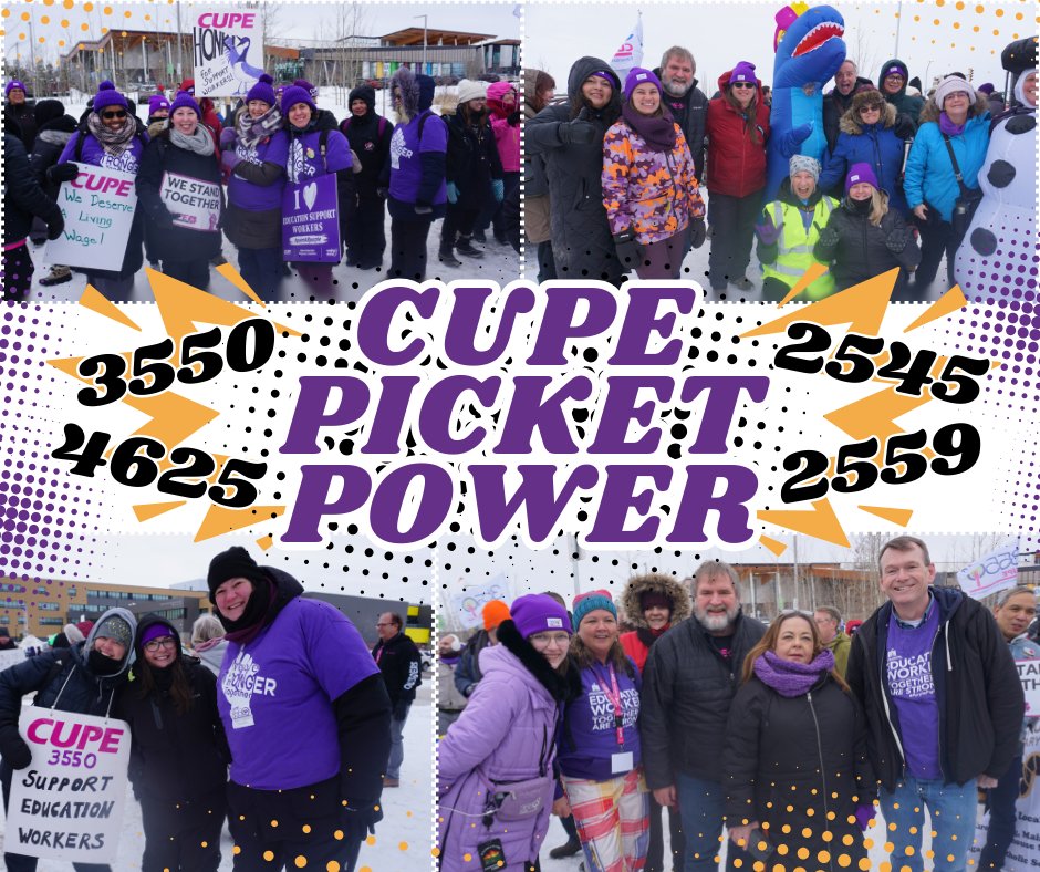 If you've never visited a picket line, this is your chance in Edmonton, Sturgeon County &amp; Fort McMurray. 
WARNING: Once you feel the incredible energy on a CUPE education support worker line, you'll be forever inspired to stand with workers to make life better. It's contagious.