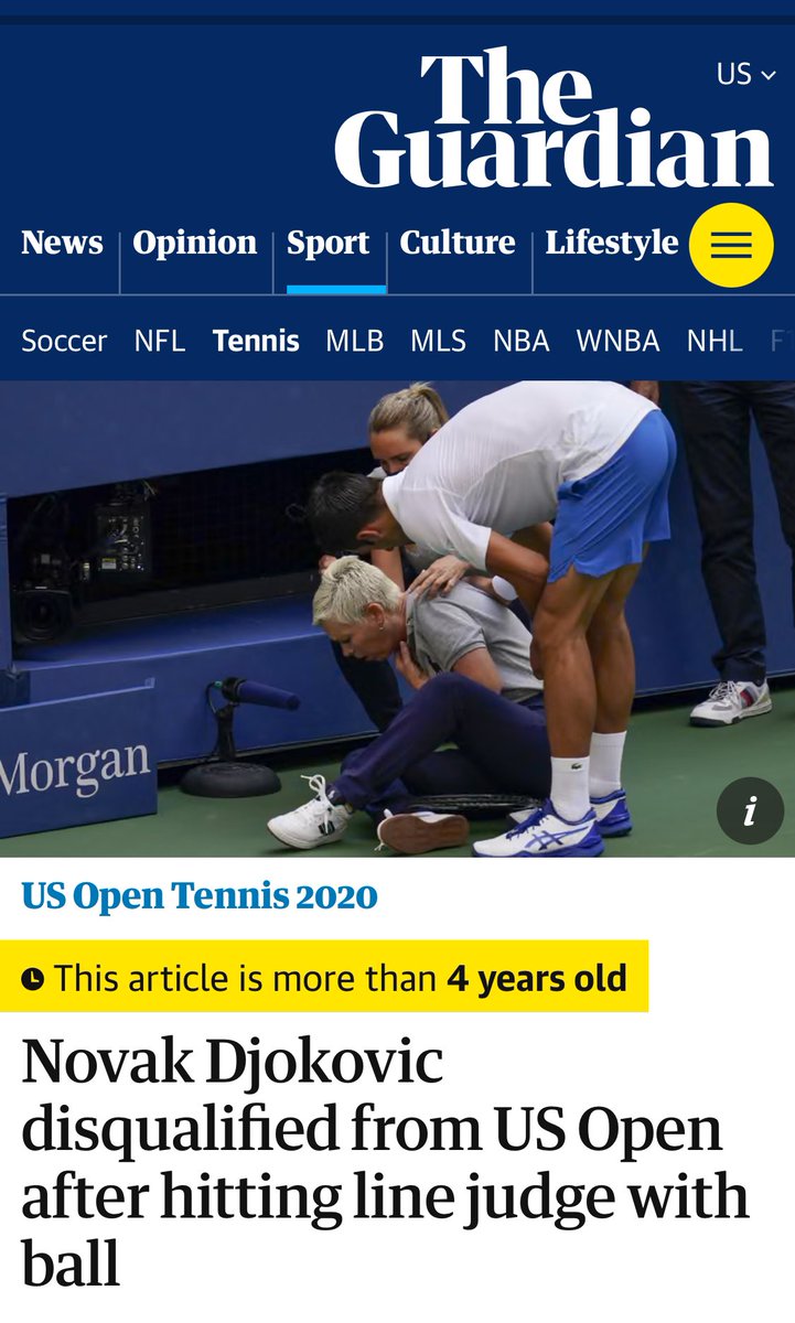 Charles_scl's tweet photo. El 2020, Novak Djokovic, favorito para ganar el US Open es descalificado por golpear accidentalmente a una juez de línea con la pelota. La conclusión fue que las reglas eran claras.

En Copa Davis, Zizou Bergs comete una agresión contra Cristián Garín y el chileno es eliminado. https://t.co/UFKr8NNlVw
