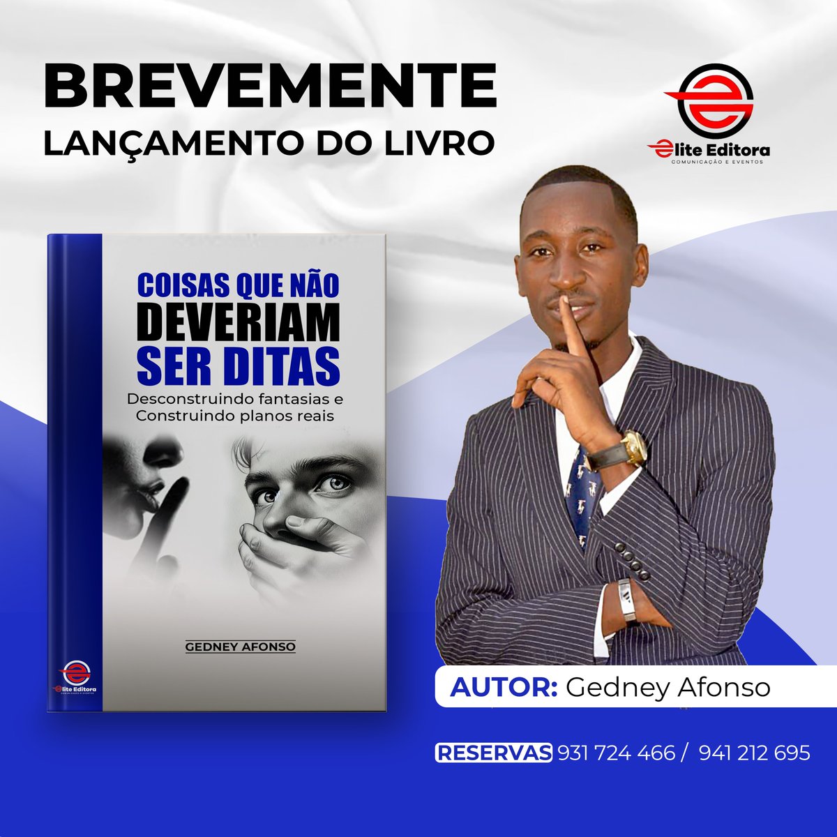 dummyguias's tweet photo. 🔥é para breve mesmo🔥
o lançamento do livro😍 de 
❤️Gedney Afonso❤️
💯"Coisas que não deveriam ser ditas"💯
Desconstruindo fantasias e Construindo planos reais
reservas já disponíveis📞
o livro mais aguardado do ano, por apenas 7mil kwanzas😮😍🥰

#dummyguias #gedneyafonso https://t.co/zQ4XrkueRP