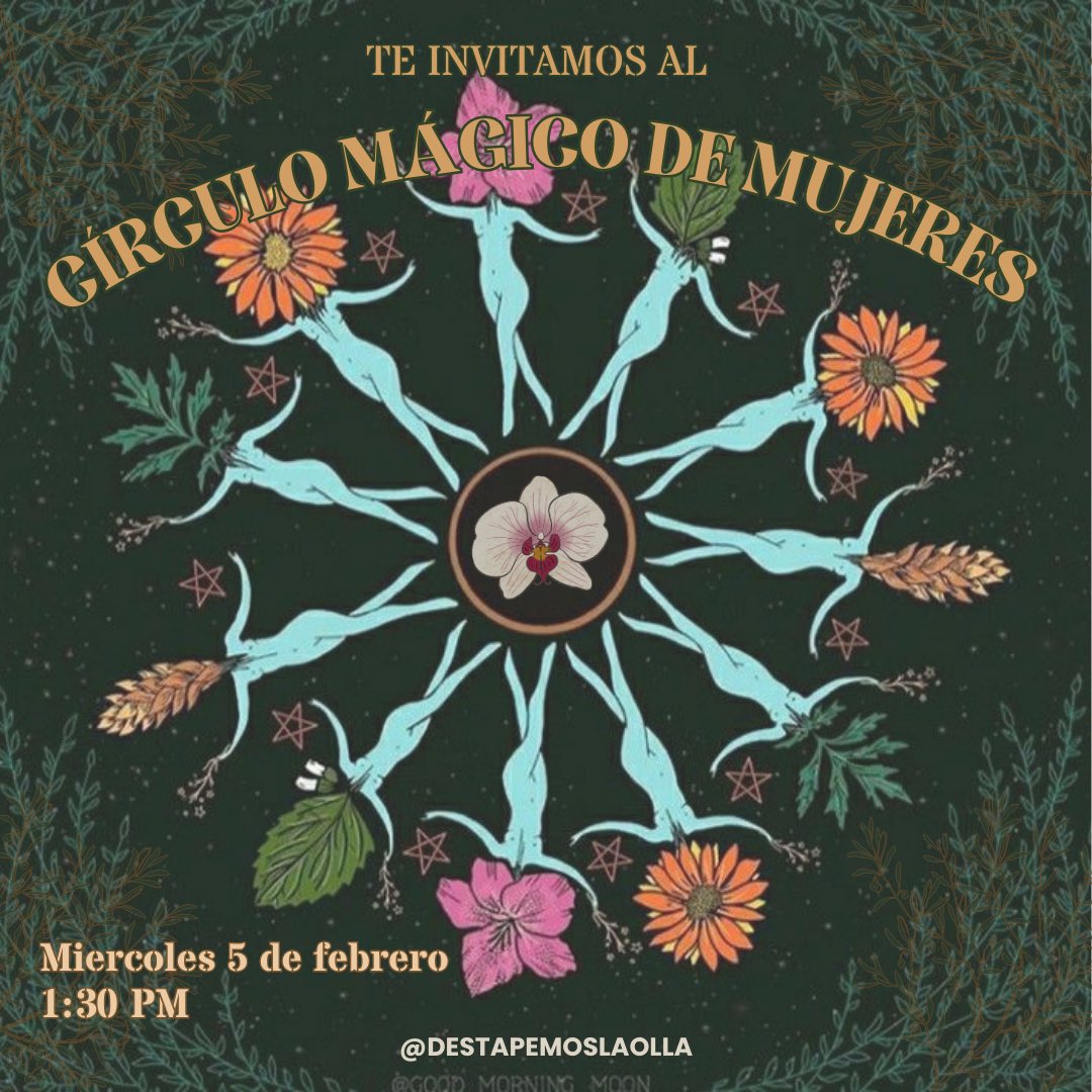 destapemosolla's tweet photo. Queremos invitarlas a nuestro primer círculo mágico de mujeres de 2025💜🌱 Encontrémonos en Las Hamacas (U Externado) a la 1:30 el miércoles 

Es abierto para todas, no es necesario que hagas parte de la Universidad.

Lleva flores, velas y marcadores🩵Ꮺ ָ࣪ ۰ ͙⊹ https://t.co/A5vurZtRJk