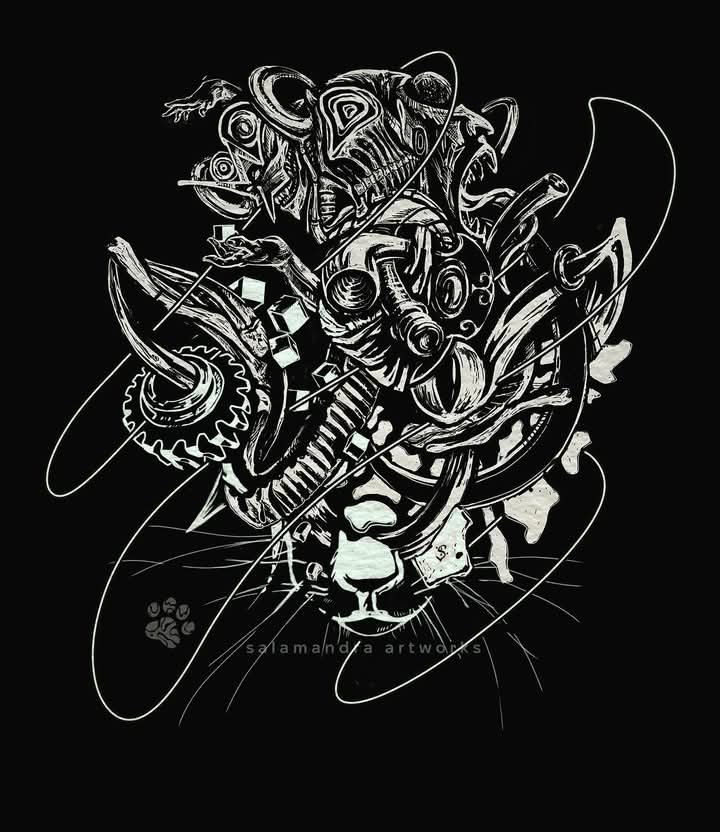 ●  'CatTekk'  ● 
NEW T-shirt design 
.
.
• Digital Art

Every adventure etches new stories into its sleek fur and bionic implants, each a testament to its boundless curiosity and fearless spirit...albeit slightly mutated for an evolving world.