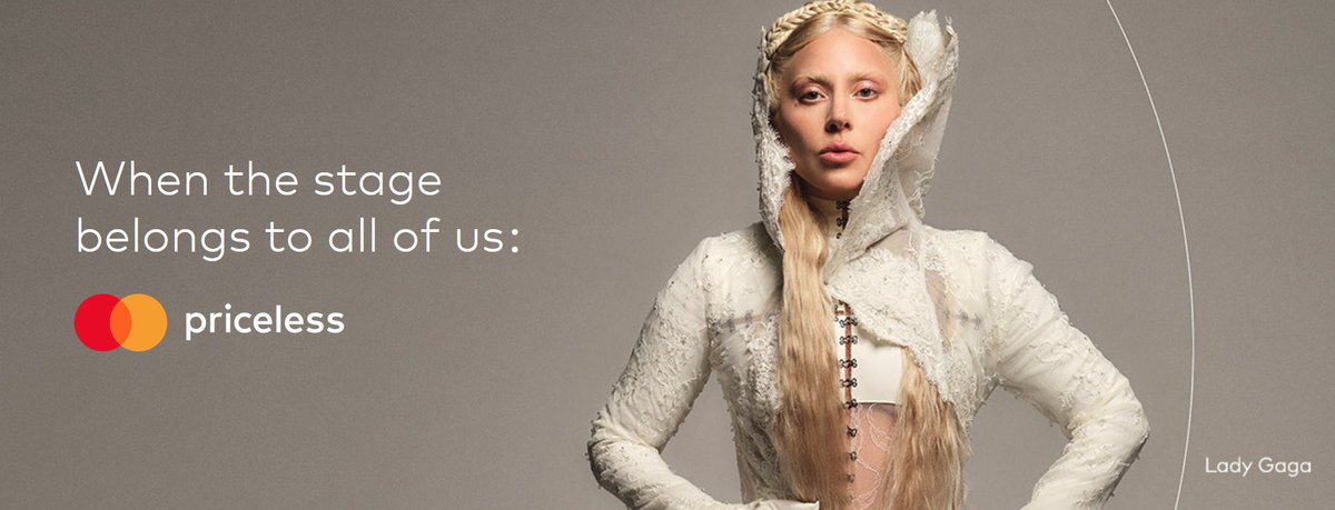PopBase's tweet image. Lady Gaga and Mastercard announce partnership.
