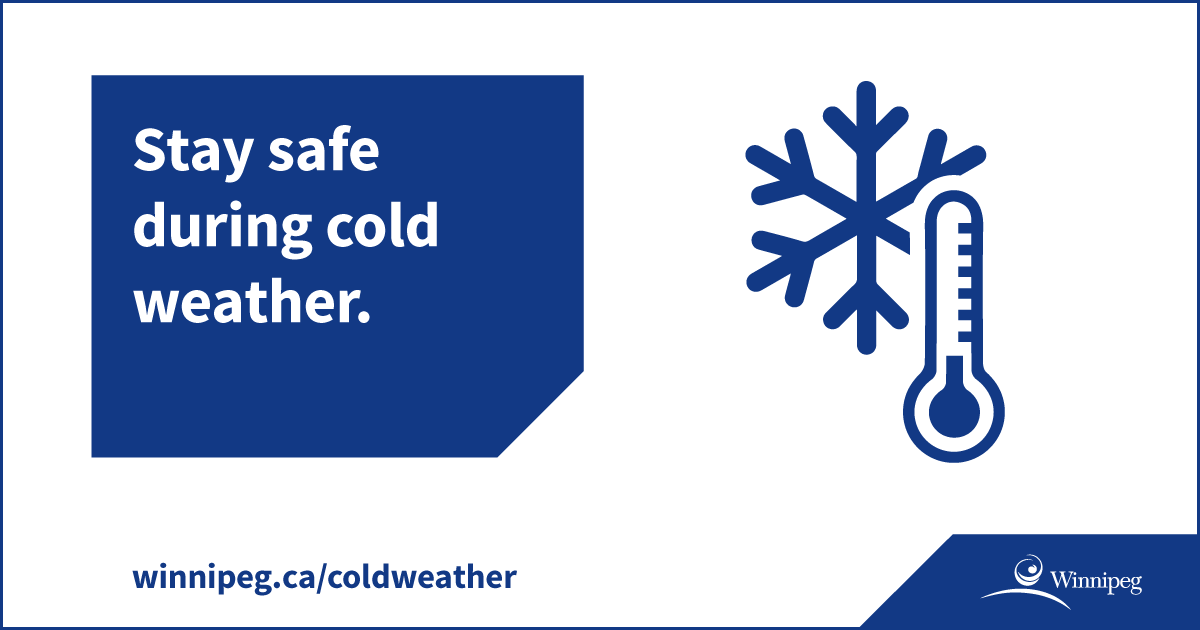 Recognize hypothermia symptoms: confusion, shivering, difficulty speaking, sleepiness, and stiff muscles. Seek immediate medical attention. For more winter safety tips, see: winnipeg.ca/coldweather
