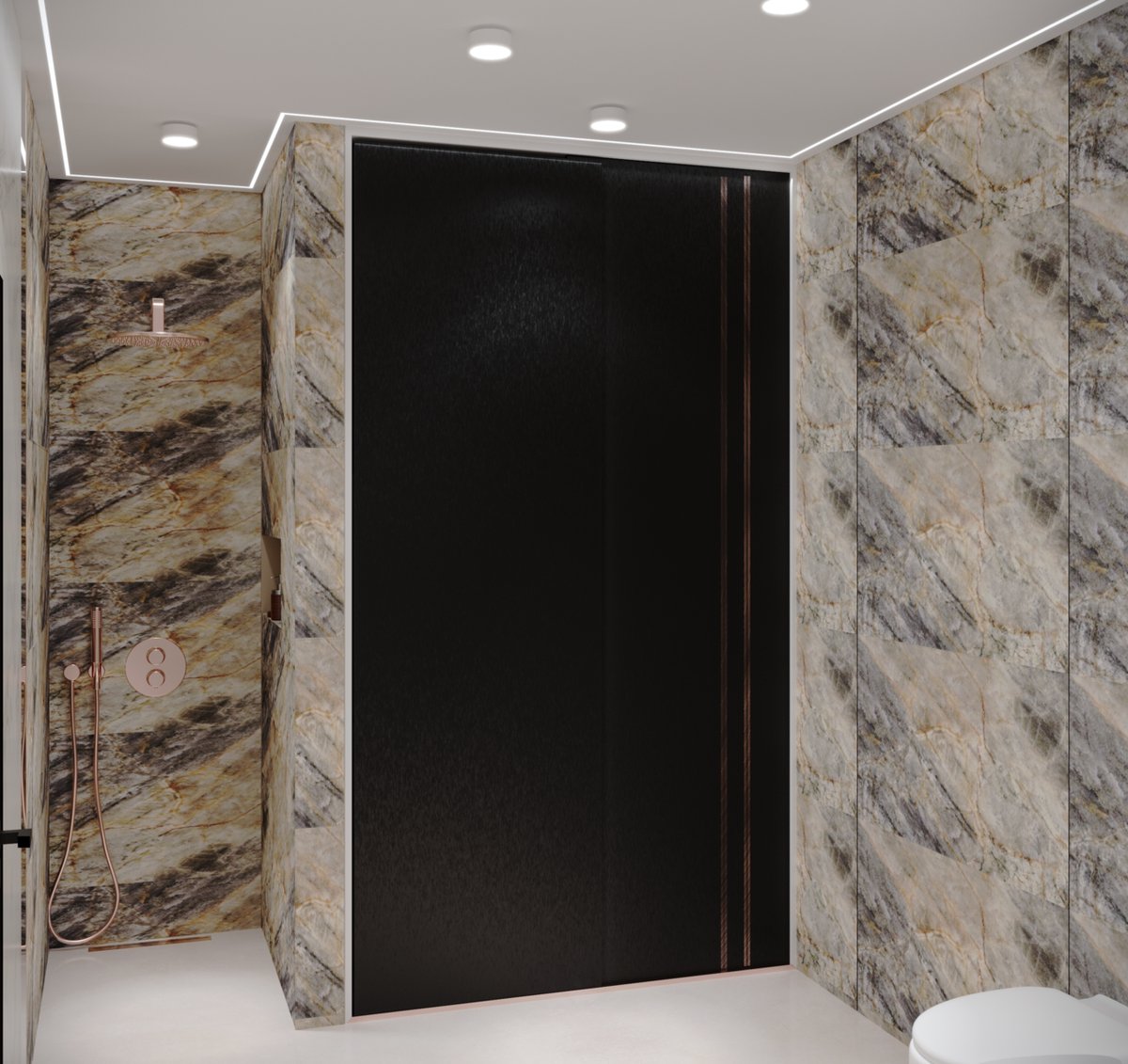 🛁✨ Modern luxury in every detail! ✨🛁
Marble, gold accents and subtle lighting create an elegant space full of harmony. 3D visualization allows you to see the effect before implementation! 🔥
#InteriorDesign #3DVisualization #LuxuryBathroom #ArchViz #DesignInspiration #Modern