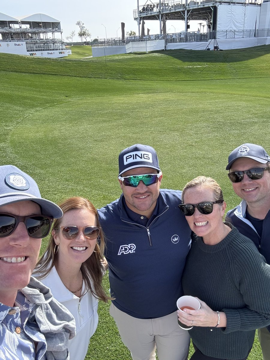 davidweisbeck's tweet photo. Thank you @ThristonL for making our day yesterday to say hi to a few fellow #TeamADP ers!  Absolute class act!   

We are routing for you this week!

Best of luck!

#ADP https://t.co/1lvk5wuYAn