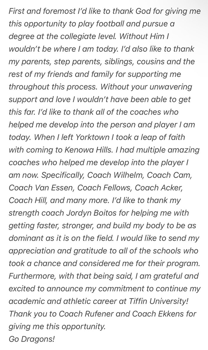 Jeremiah Richards #52 (@jeremiahrich_52) on Twitter photo Committed!! Thank you to everyone who helped me get here. Go Gons! <a href="/TUDragonFB/">Tiffin University Football</a> Committed!! Thank you to everyone who helped me get here. Go Gons! <a href="/TUDragonFB/">Tiffin University Football</a>