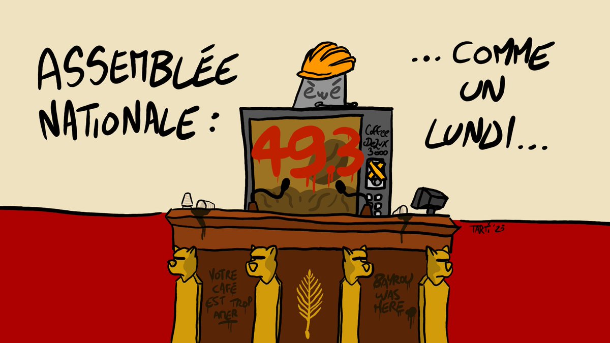 FlettTarti's tweet photo. ✏️📰
Café Bourbon pour tout le monde à l'Assemblée Nationale.
#dessin #DessinDePresse #Classisme #Article49alinea3 #AssembleeNationale
❤️ Si vous aimez mon travail et souhaitez me soutenir, pensez à partager ! 🔄 https://t.co/R1QuSvtKlz