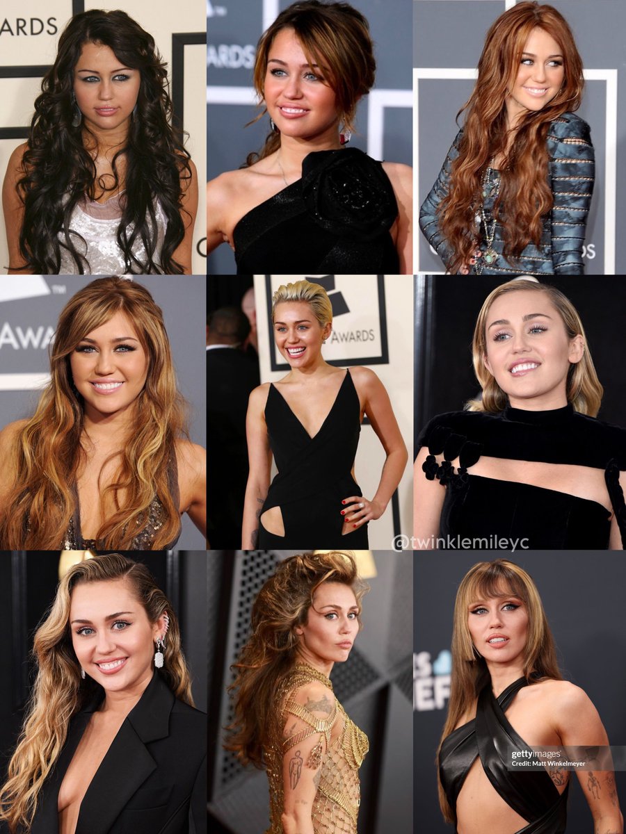 Miley Cyrus at the #Grammys through the years