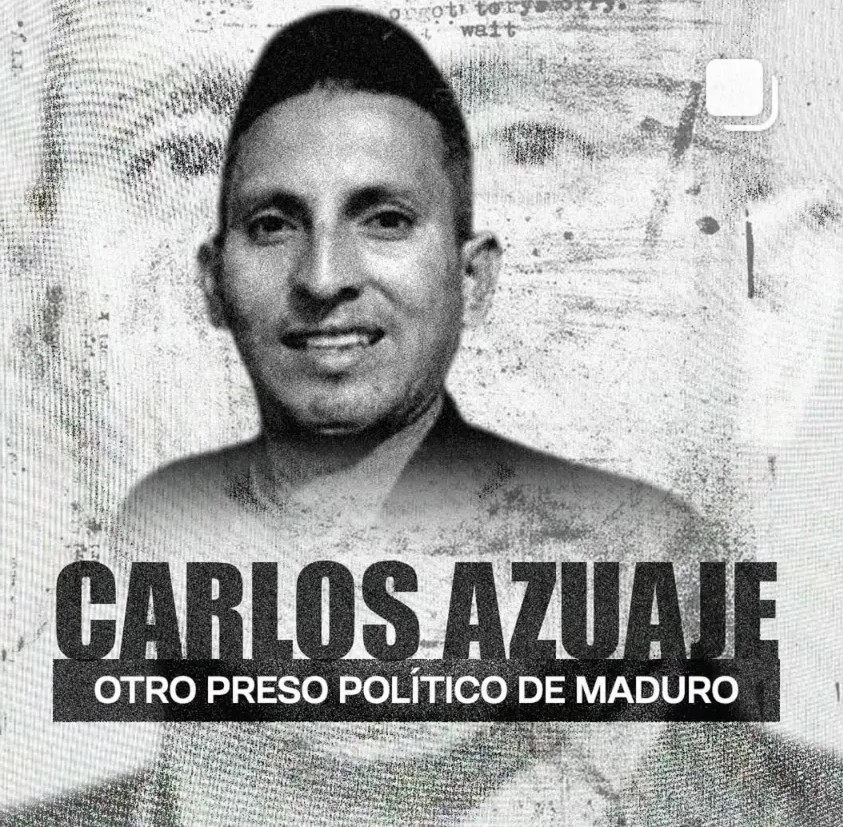 Carlos Azuaje fué secuestrado por el dictador Maduro, y no leo a nadie abogar por el. Muy pocas personas, levantan su mano ✋ por nuestros presos políticos.
