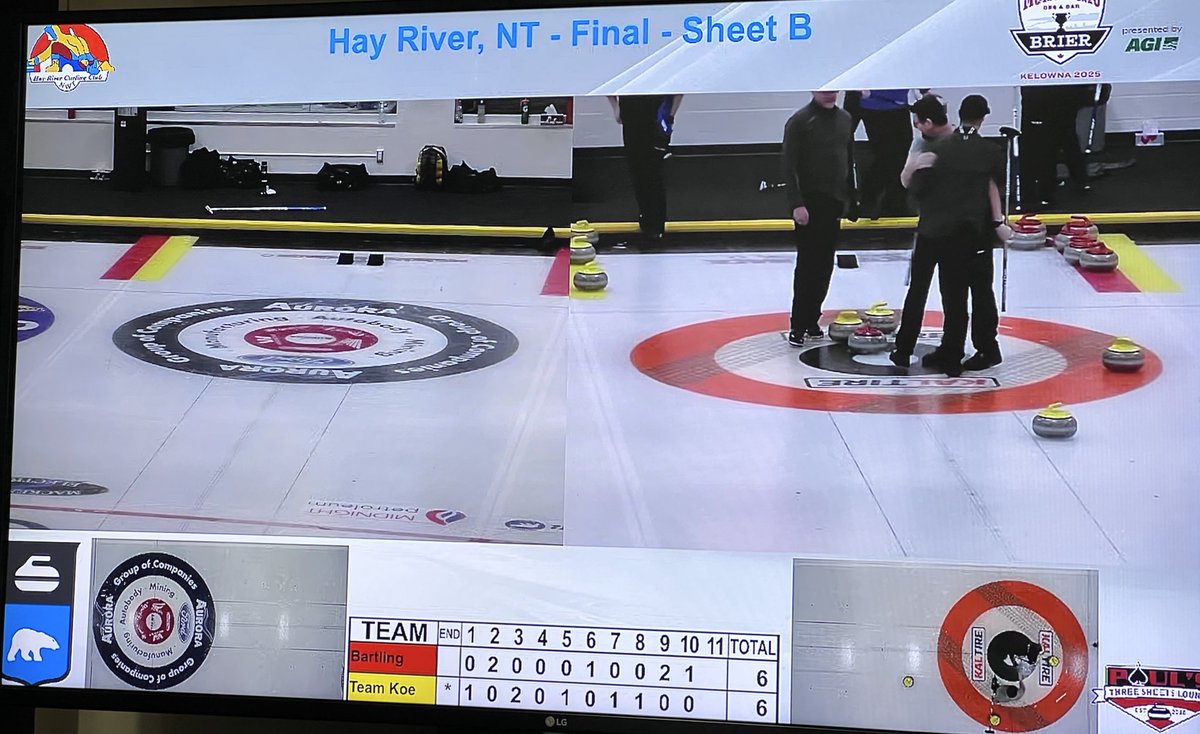 CurlingCanada's tweet photo. There are new champions in town as Team Bartling defeats Team Koe in an extra end in the @NWTCurling final to punch their ticket to Kelowna!

#Brier2025 https://t.co/m3eq8SEoWI