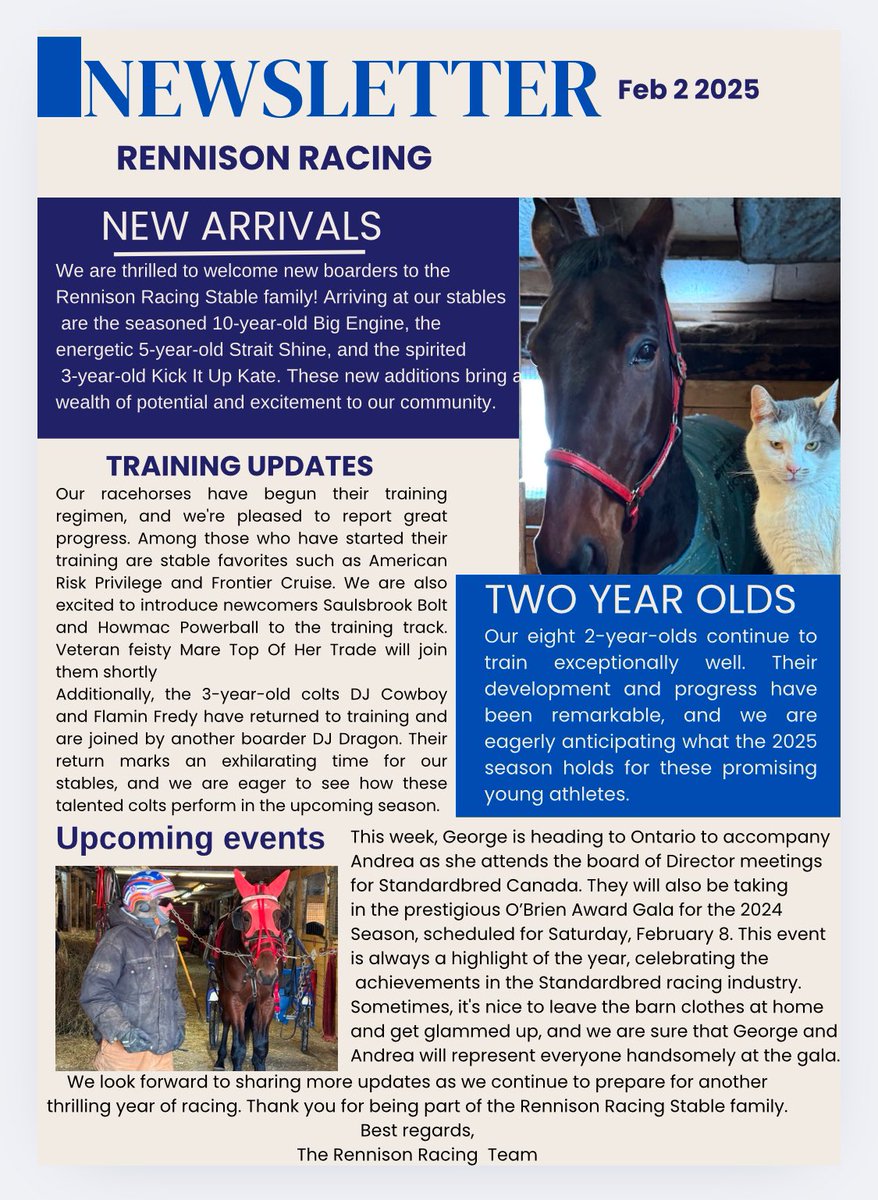 Extra extra! Read all about it! Our first newsletter