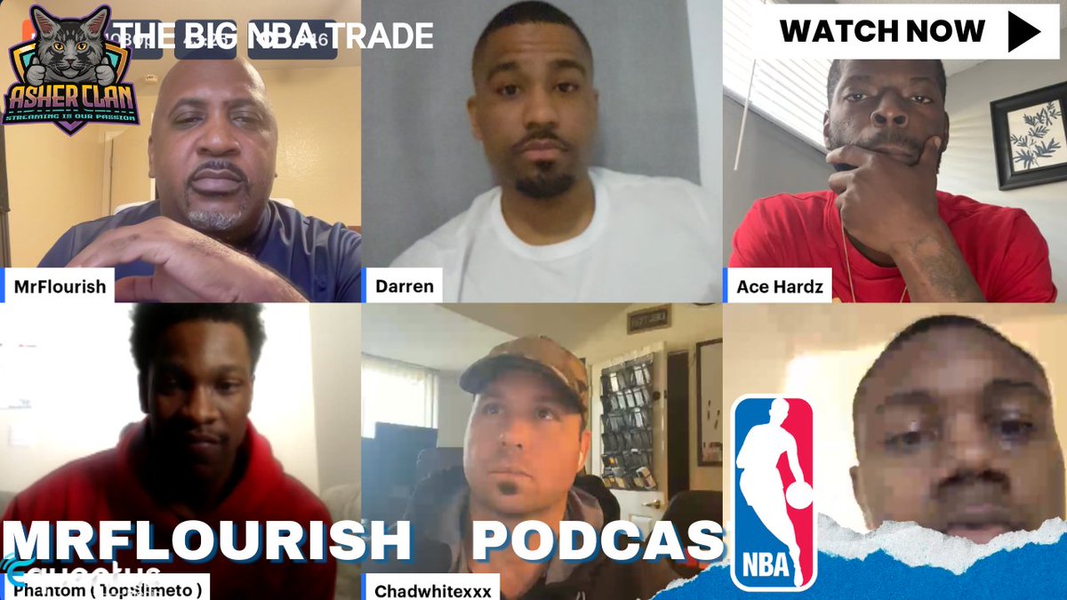 MrFlourish Podcast NBA Luka Trade Special Edition
Host: @mrflourish69

Guests: @PhantomStrokes , @acee_hardzz ,
@DarrenMeyers92, @chadwhitexxx, @corystrokes

Media @equentus | YouTube @asherclan

AsherclanTV Channel:
📺https://t.co/kiYMvuCfUl https://t.co/fJ47Zh9IYp