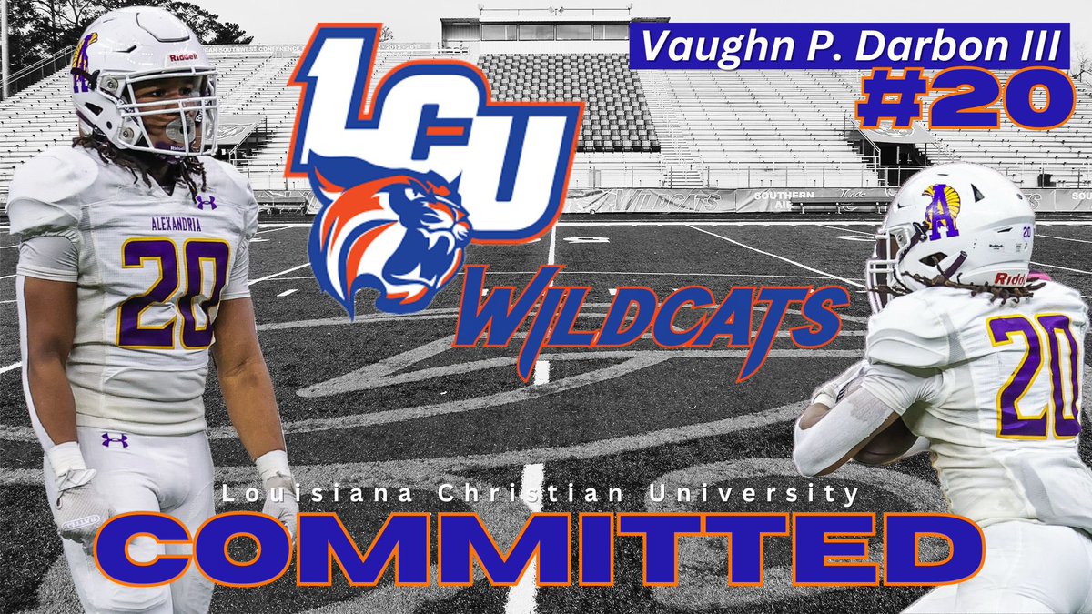 Vaughn Darbon III (@darbon_iii) on Twitter photo After a Great conversation and an amazing visit with <a href="/CoachBenMc19/">Ben McLaughlin</a> id like to announce my commitment to Louisiana Christian University <a href="/GridironFootbal/">Gridiron Football®</a> <a href="/446Sports/">446Sports</a> <a href="/KALBSports/">KALB Sports</a> <a href="/CenLaPrepsLLC/">Cenla Preps</a> <a href="/RecruitLouisian/">Recruit Louisiana™️</a> <a href="/coachwood_LCU/">James Wood</a> <a href="/Coach_JFreeman/">Jarod Freeman</a> <a href="/b_hoss_mac/">Bret H. McCormick</a> <a href="/PrepRedzoneLA/">Prep Redzone Louisiana</a> <a href="/ash_trojanFB/">Alexandria Football</a> After a Great conversation and an amazing visit with <a href="/CoachBenMc19/">Ben McLaughlin</a> id like to announce my commitment to Louisiana Christian University <a href="/GridironFootbal/">Gridiron Football®</a> <a href="/446Sports/">446Sports</a> <a href="/KALBSports/">KALB Sports</a> <a href="/CenLaPrepsLLC/">Cenla Preps</a> <a href="/RecruitLouisian/">Recruit Louisiana™️</a> <a href="/coachwood_LCU/">James Wood</a> <a href="/Coach_JFreeman/">Jarod Freeman</a> <a href="/b_hoss_mac/">Bret H. McCormick</a> <a href="/PrepRedzoneLA/">Prep Redzone Louisiana</a> <a href="/ash_trojanFB/">Alexandria Football</a>