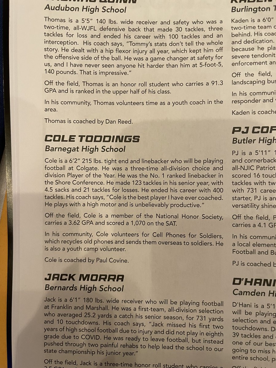 Barnegat Football (@coachcovine) on Twitter photo Congratulations to Barnegat’s Cole Toddings on being named a 2024 Mini Max Award winner. Top 55 player in NJ! #ALLIN <a href="/MaxwellFootball/">Maxwell Football</a> <a href="/bengalpride67/">John Germano</a> <a href="/JrBengalsYFC/">Barnegat Jr. Bengals</a> <a href="/ROBMSFootball/">Brackman Middle School Football</a> Congratulations to Barnegat’s Cole Toddings on being named a 2024 Mini Max Award winner. Top 55 player in NJ! #ALLIN <a href="/MaxwellFootball/">Maxwell Football</a> <a href="/bengalpride67/">John Germano</a> <a href="/JrBengalsYFC/">Barnegat Jr. Bengals</a> <a href="/ROBMSFootball/">Brackman Middle School Football</a>
