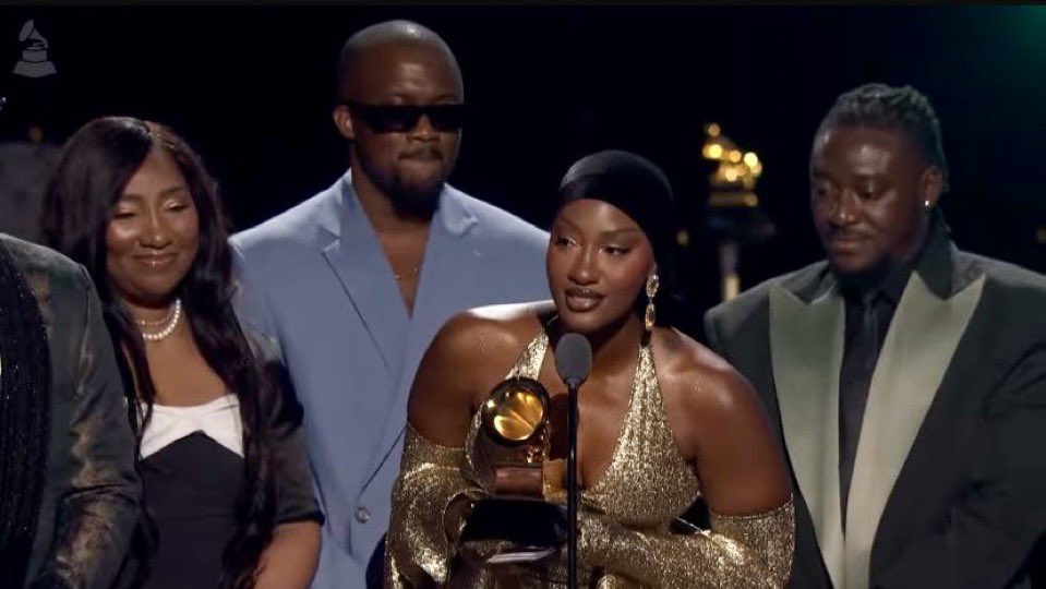 danceghana_'s tweet photo. Congrats to Guilty Beatz, the Ghanaian producer behind Temsโ Love Me Jeje, which just won a Grammy Award for Best African Music Performance ๐ฌ๐ญ๐ถ๏ธโค๏ธ๐ณ๐ฌ
#danceghana #guiltybeatz #grammys #grammys2025 #tems #lovemejeje https://t.co/0konNP4MvL