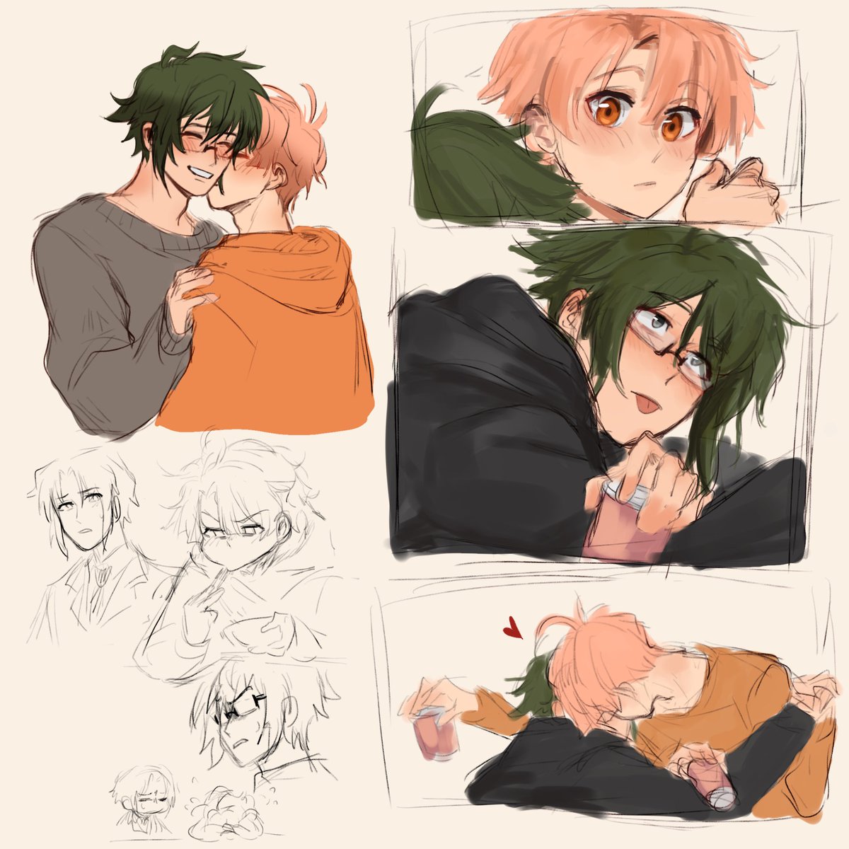 🍊🍈 this is the first time Ive drawn them and that was last year😭😭

#アイナナ #IDOLiSH7 
やまみつ/ ミツヤマ