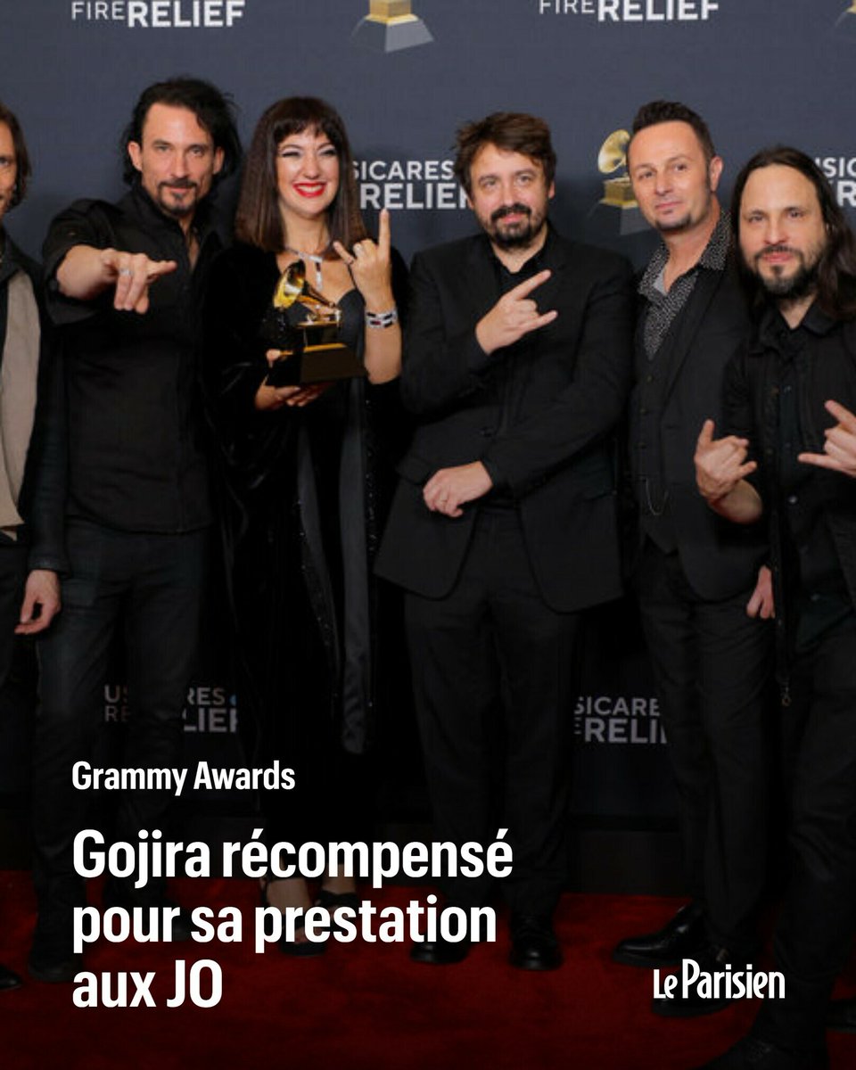 Gojira a remporté cette nuit son premier Grammy grâce à sa performance révolutionnaire avec la chanteuse lyrique Marina Viotti et le compositeur Victor Le Masne lors de la cérémonie d’ouverture des JO de Paris

➡️ l.leparisien.fr/sMjb