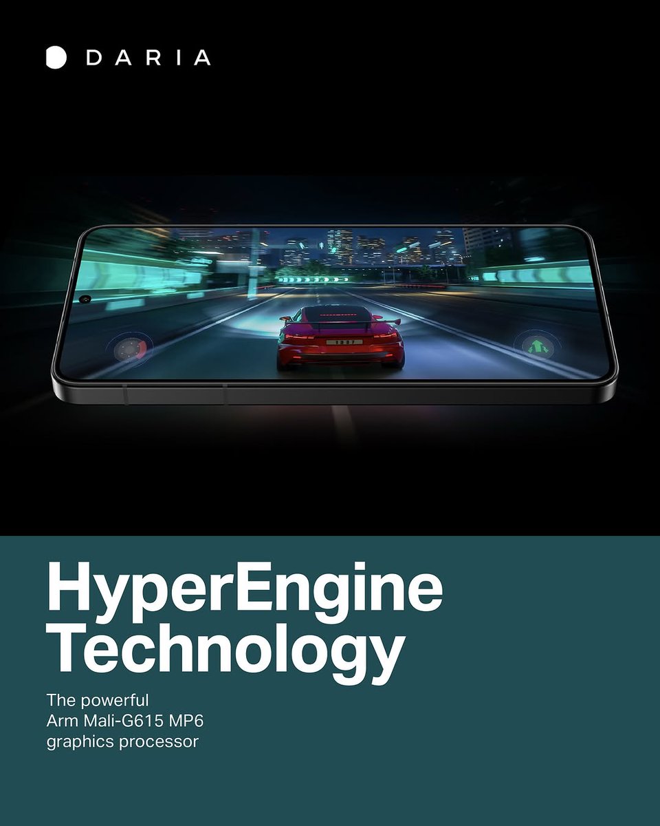 DariaMobile's tweet image. Smooth. Powerful. Immersive. 🚀
That’s the magic of HyperEngine Technology and the Arm Mali-G615 MP6.
Get ready to be blown away, available from 15 Feb!

#dariabondll #HyperEngine #ArmMaliG615 #MobileExperience #gaming
