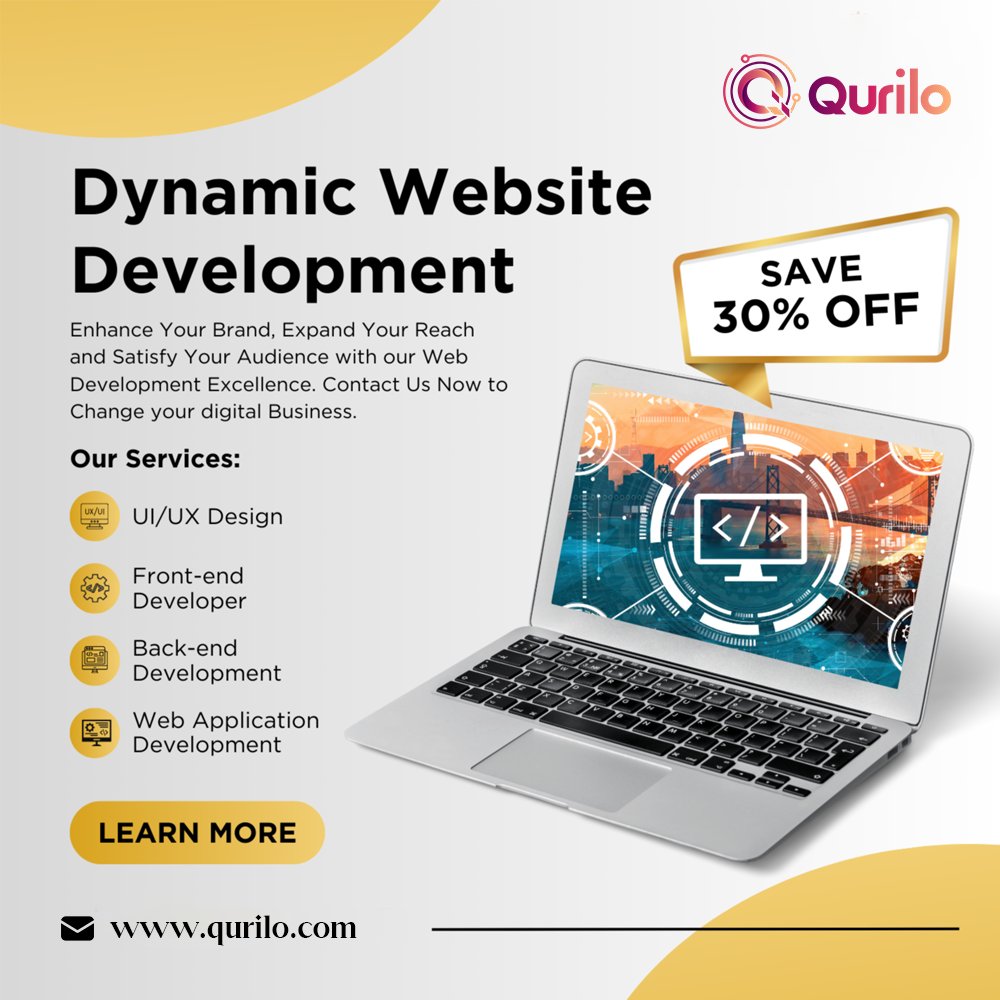 QuriloSolutions's tweet image. Crafting websites that move your business forward. Bold, beautiful, and dynamic designs at your fingertips. 🌟🔗

#WebDevelopment #DynamicDesigns #StandOutOnline