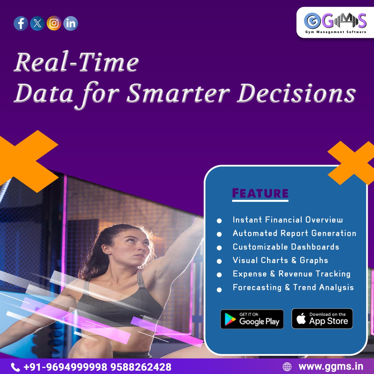 GGMSGYM's tweet photo. Improve your gym's performance with data-driven strategies powered by #GGMS. #gymsoftware #GymManagement #RealTimeData #GymOptimization #gymmanagementsoftware #gymowner #GGMSGymSoftware #fitnessbusiness #GymMembership #AttendanceTracking #MultiBranchManagement #BiometricAccess https://t.co/UYqYIHpM8P