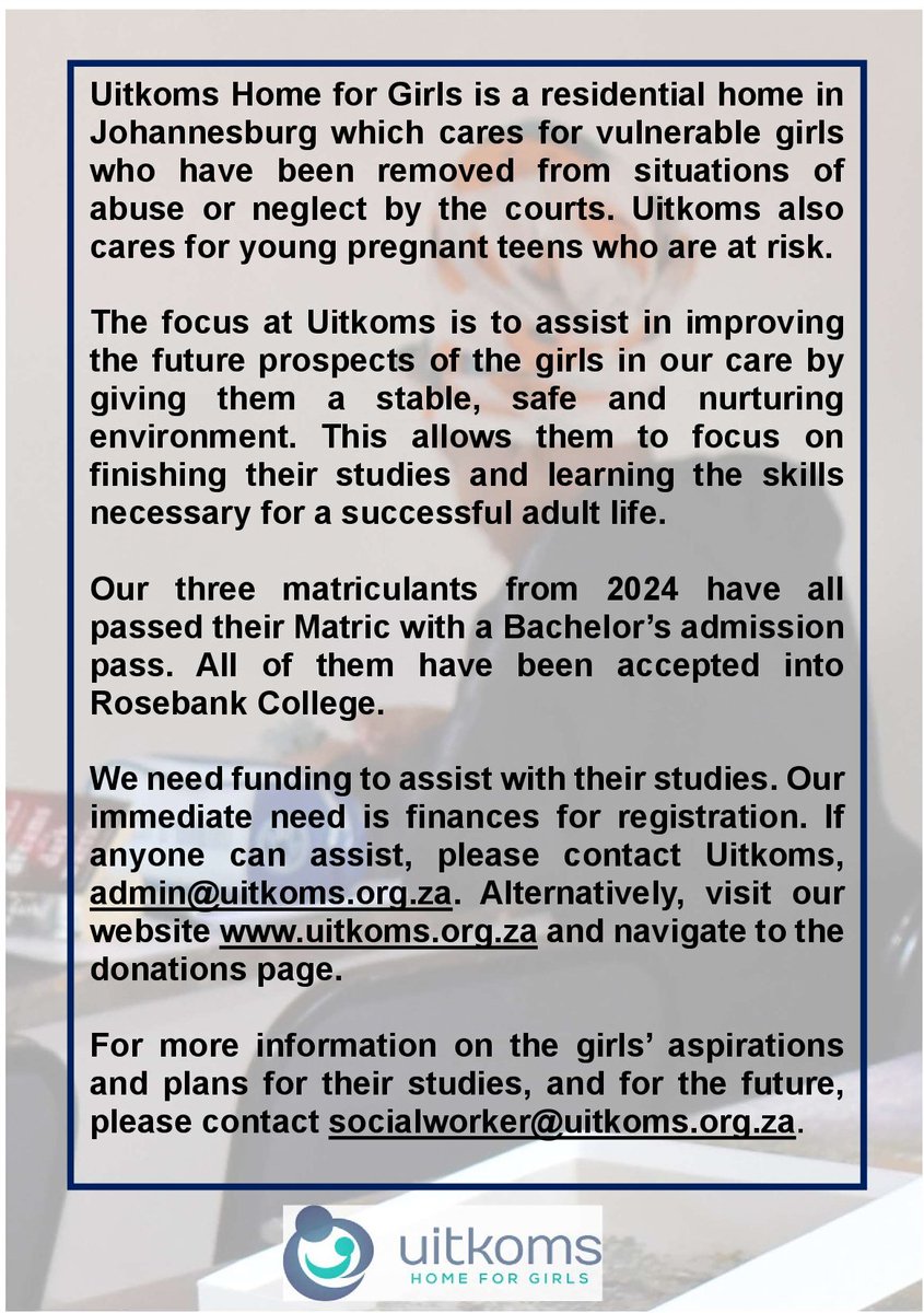 Uitkoms Home for Girls (@uitkomshome) on Twitter photo 