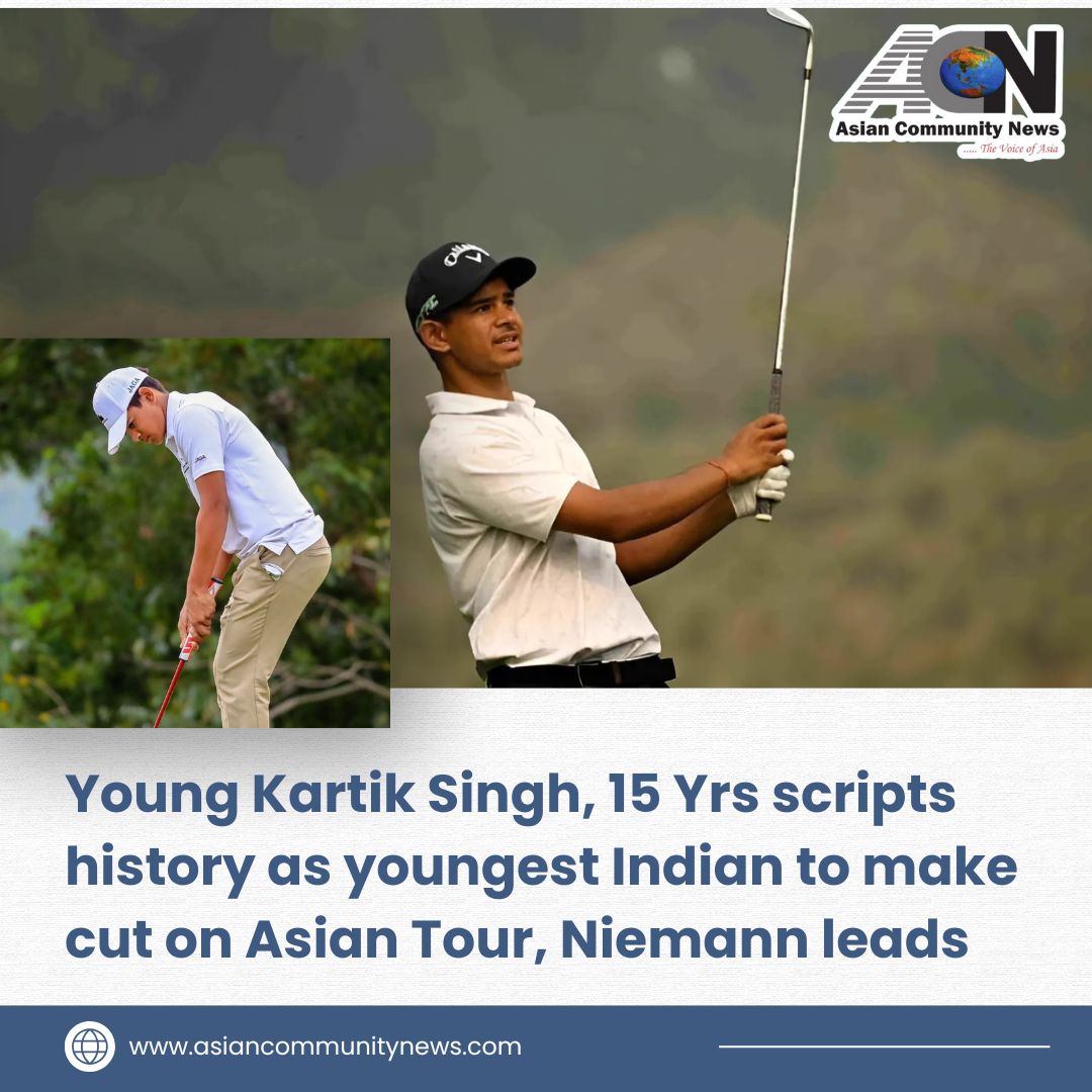 skahuja13's tweet photo. 🎉 History in the Making! Kartik Singh becomes the youngest Indian to make the cut at an Asian Tour event! 🏌️♂️💥
🏆 From watching legends to competing alongside them! 👏
#KartikSingh #GolfProdigy #InternationalSeriesIndia
Read more 👇🏻
https://t.co/CsZNHtNX0T https://t.co/HBwOYHtdnO