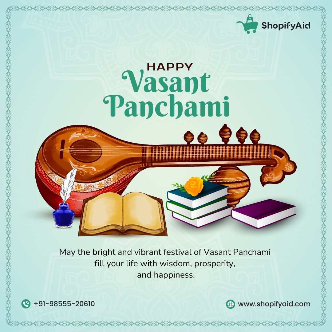 shopify_aid's tweet photo. 🌼 Celebrate the arrival of spring with warmth and joy! Wishing you a prosperous and colorful Vasant Panchami. Let this festival fill your life with happiness and new opportunities. 💛🌷

#shopifyaid #VasantPanchami #FestivalOfSpring #NewBeginnings #Happiness #Prosperity https://t.co/ozJJ35fCJb