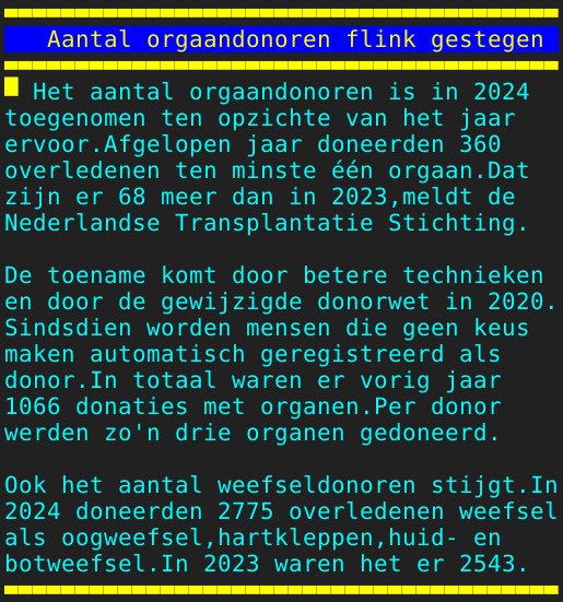 De donorwet werkt ❗️Staat vandaag zelfs op @nos teletekst. Afgelopen jaar 25% meer donoren dan het beste jaar ooit. Dat was 2023. Kortom 📈❤️ en dat blijkt de komende jaar nog wel zo goed. Al zal de toename opgeven moment afnnemen.