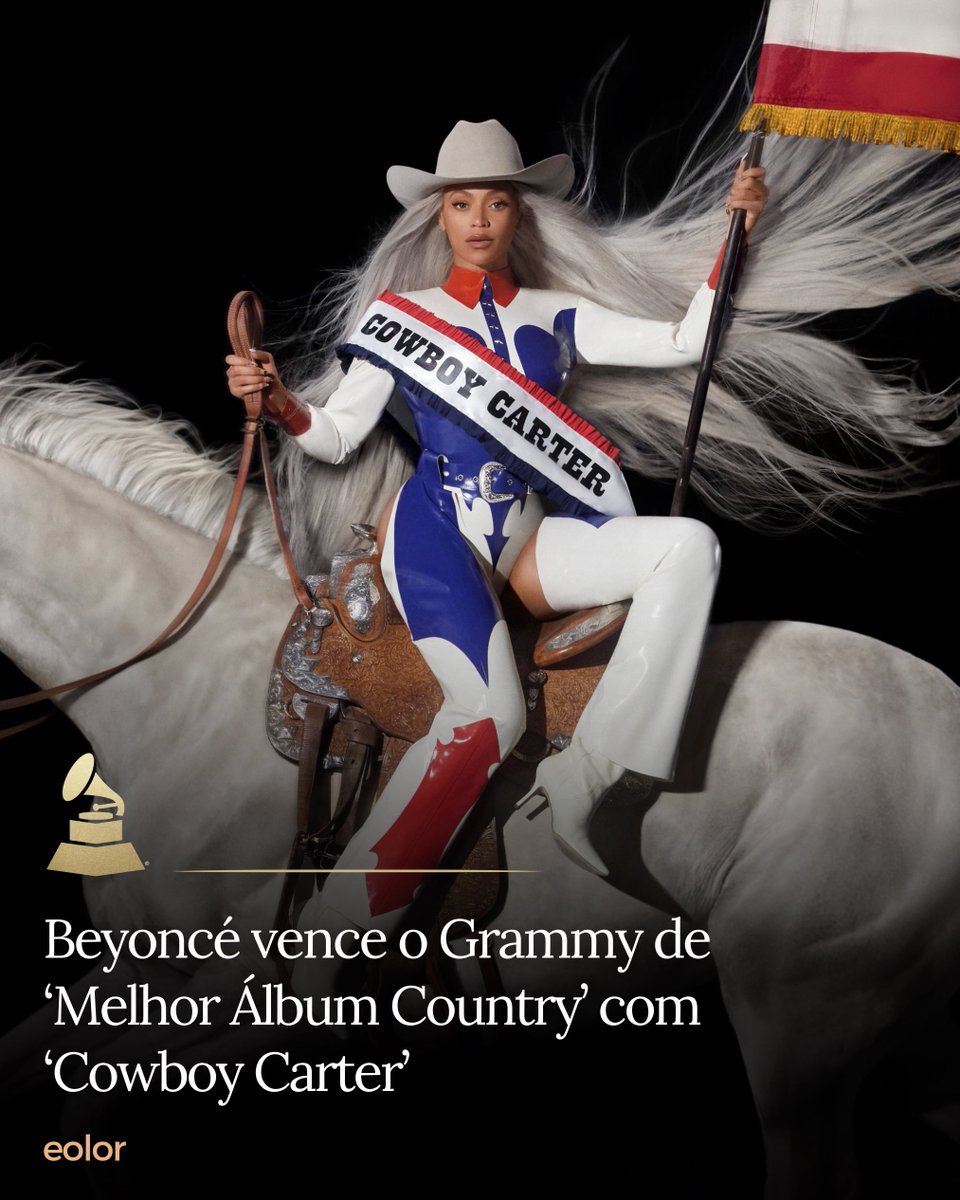 eolorr's tweet photo. 🚨Beyoncé é a primeira mulher negra da história a vencer o Grammy de ‘Melhor Álbum Country’. #GRAMMYs https://t.co/WYfTk3H3Ry