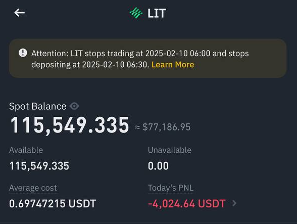 bycoinhunter's tweet photo. $0.69'dan $LIT portföye ekledim. 

Delist edilen projeyi neden alıyorsun? Manyak mısın?diye soranlar olabilir.

Aslında proje delist edilmiyor. $HEI olarak yeniden markalaşıyor. LIT tutan herkes 1'e'1 oranda yeni tokenden alacak. Aynı daha önceki ORN - LUMIA takasında olduğu gibi. Yeni listelemede görseldeki fiyattan daha yüksek açacağını tahmin ediyorum.

LIT Delist tarihi:  10 Şubat 03:00 (UTC)
HEI Listing tarihi: 13 Şubat 07:00 (UTC)

Maliyetim: $60M FDV 
Binance yeniden markalaşma duyurusu geldiği anda $100M FDV civarındaydı.

Peki neden düştü?
Piyasa çakıldı ve alım ekranına uyarı eklediler. Arzın artacağı yazıyor ama aslında ilk gün dolaşımdaki arzı değişmiyor.

Listeleme günü sattıktan sonra güncellerim.