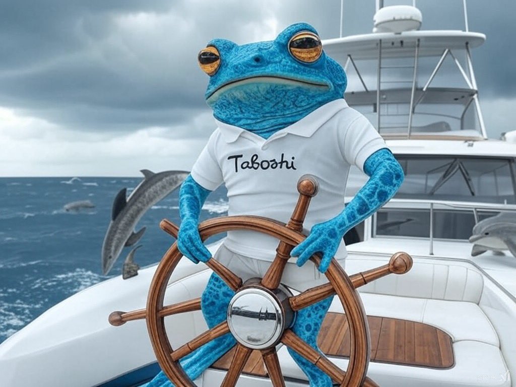 TheRealMGishere's tweet photo. $Toby's not your average frog - he's the blue hero of @base, hopping his way into the hearts of millions! With a mission for decentralization and joy, join Toby on his yacht for a journey like no other. Embrace the adventure! 🌊🐸 #TobyOnBase #CommunityFirst https://t.co/NSZ8Ota7GY