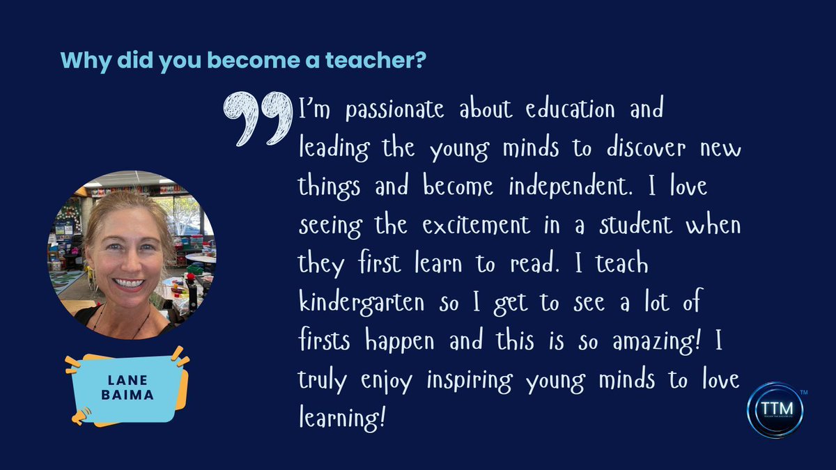 Thankful for teachers like Lane who know their why!  Now why did you become a teacher? Let's share!