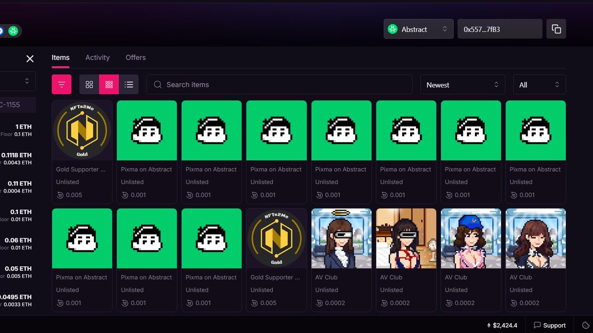 JlemaNFT's tweet image. Wowww thanks johna2an.eth for minting 10 PIXMA NFTs today😍 
Let&apos;s goooo #AbstractCommunity 

Mint is live pixma.nfts2.me