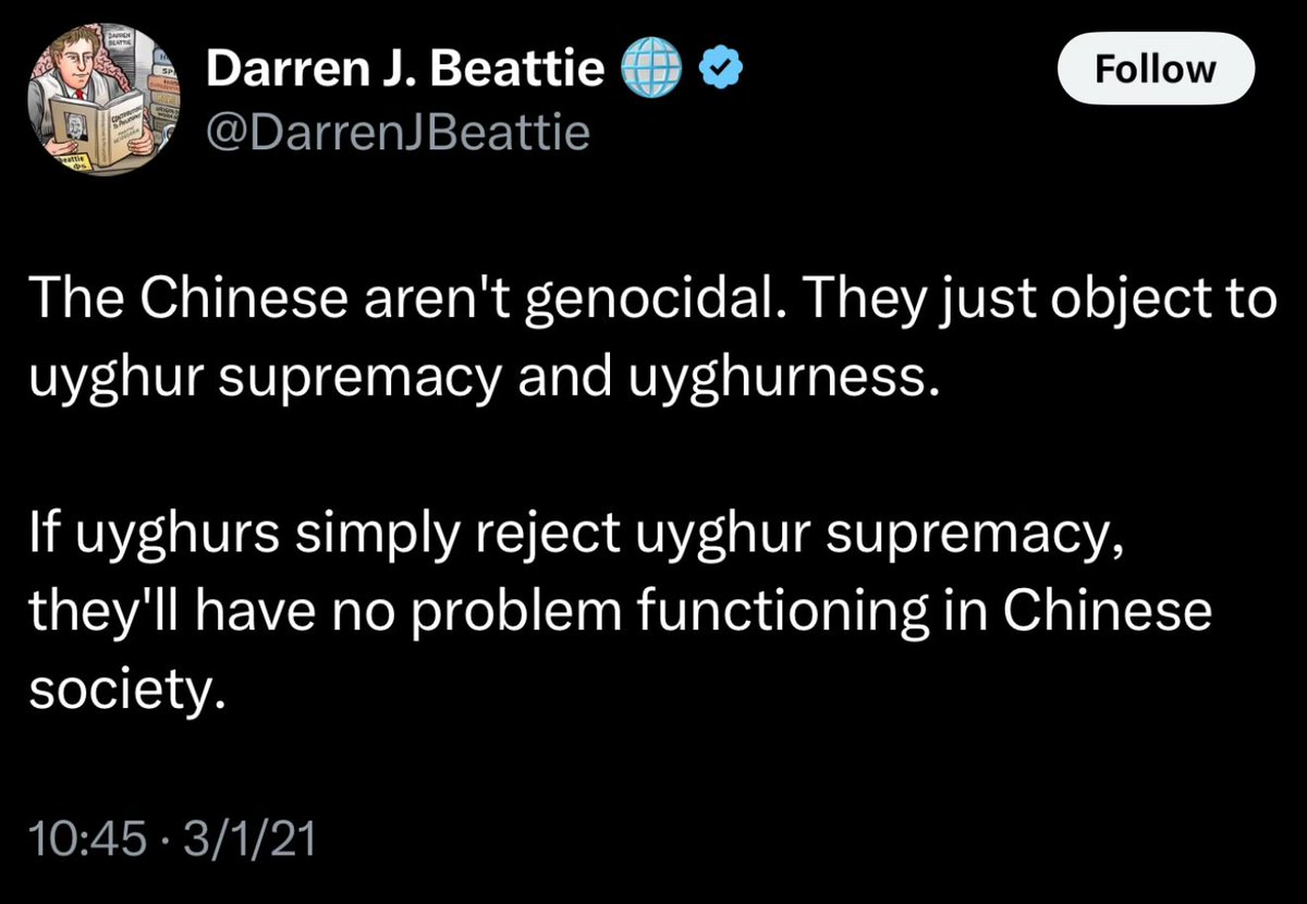 RushDoshi's tweet photo. The new acting Undersecretary of State for public diplomacy — State’s top public diplomacy official:

1) not only denies the Uyghur genocide but appears to applaud it

2) says the US should sell out Taiwan to China for concessions in Antarctica (???) https://t.co/YFhYC7R4zh