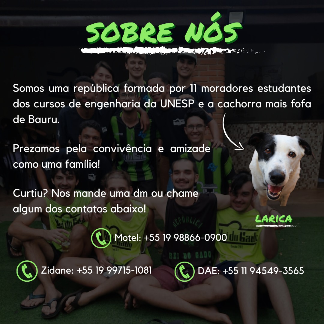 repreidogado's tweet photo. Parabéns por passar pela aprovação 🥳
Passou e não sabe onde morar??
Vem com a gente😉

⚜️♦️Repúbilca Rei do Gado♦️⚜️
Motel🏢: 19988660900
Zidane⚽️: 19997151081
Dae💧: 11945493565

rep masc | república  | unesp | unesp bauru | republica masculina https://t.co/imxIkt7JS7